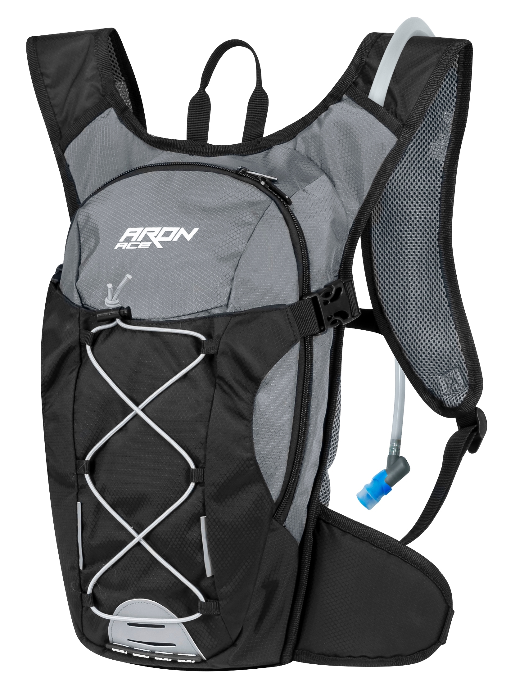 backpack FORCE ARON PRO PLUS 10L+2L res.,grey-blk