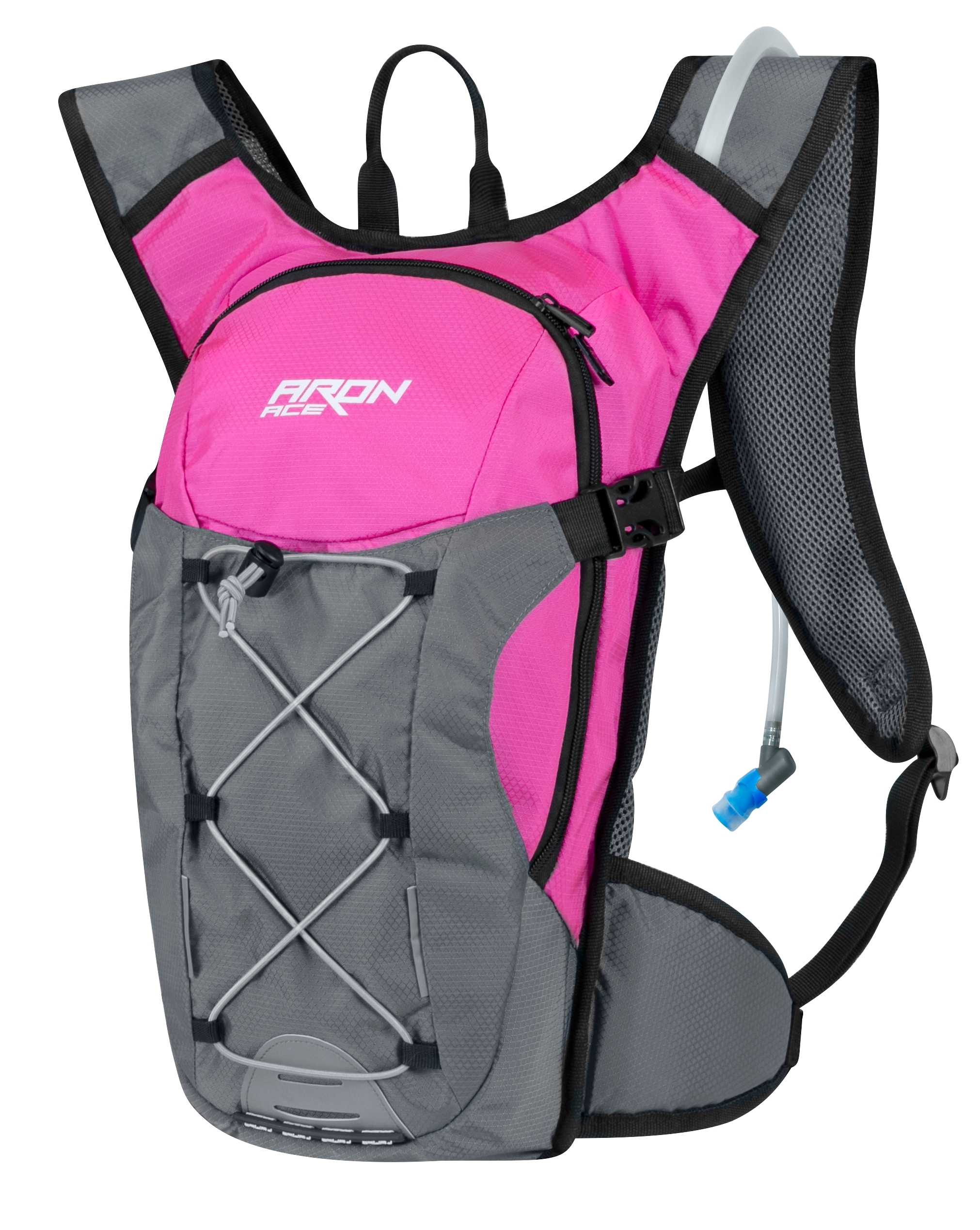 backpack FORCE ARON PRO PLUS 10L+2L res.,pink-grey