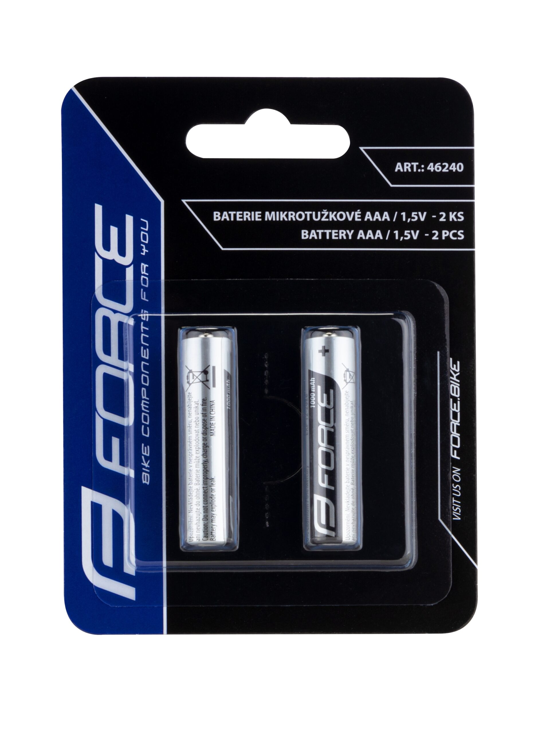 batteries FORCE AAA / 1,5V 1 x 2 pcs