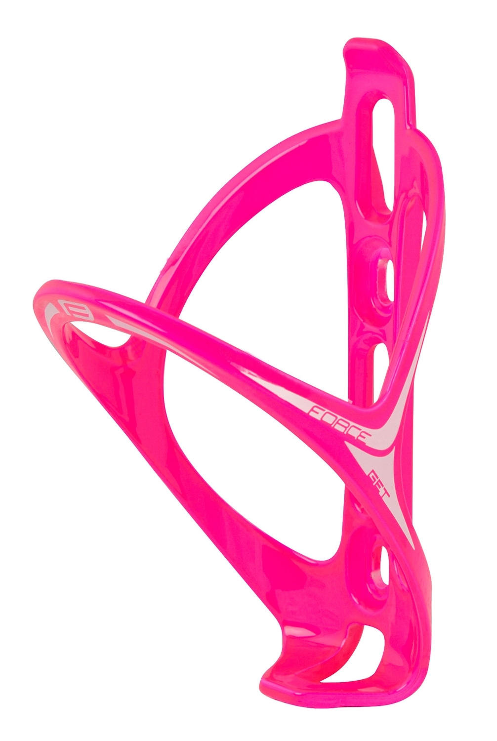 bottle cage FORCE GET plastic, glossy pink