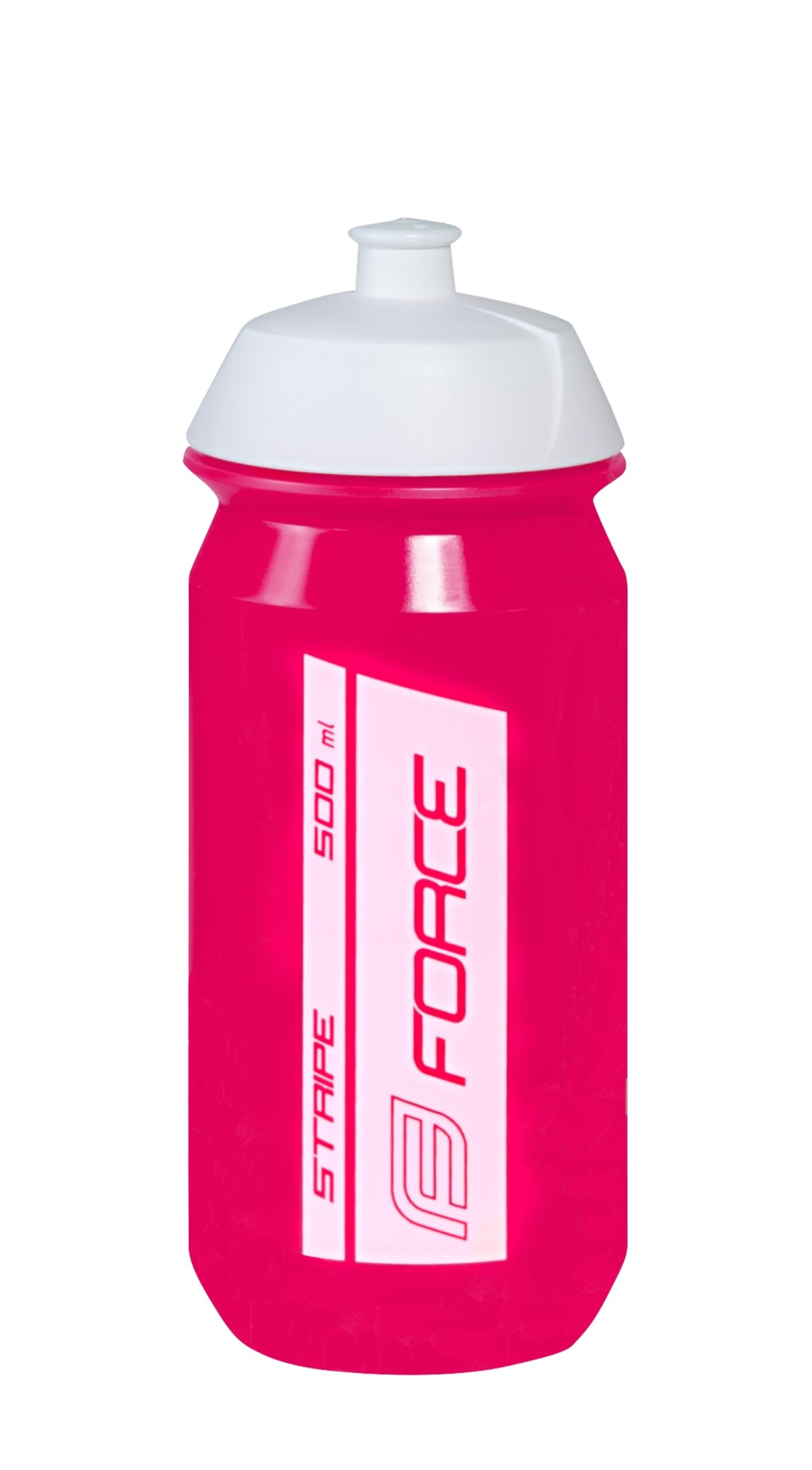 bottle FORCE STRIPE 0,5 l, pink-white