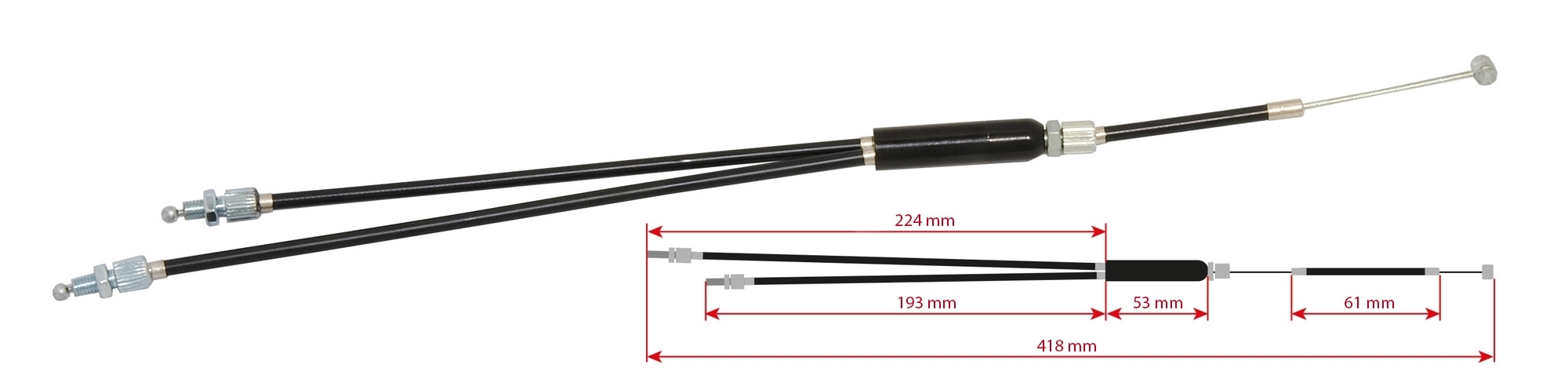 brake cable for BMX 0,42 m, lever – twister