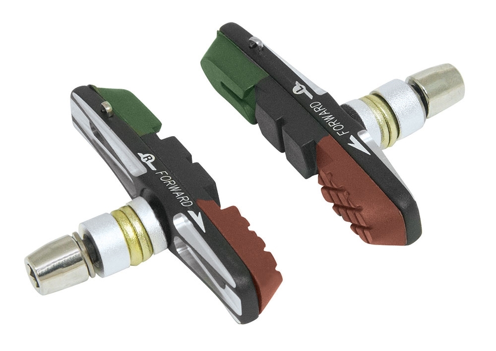 brake shoes F remov. CNC, green-black-brown 70mm