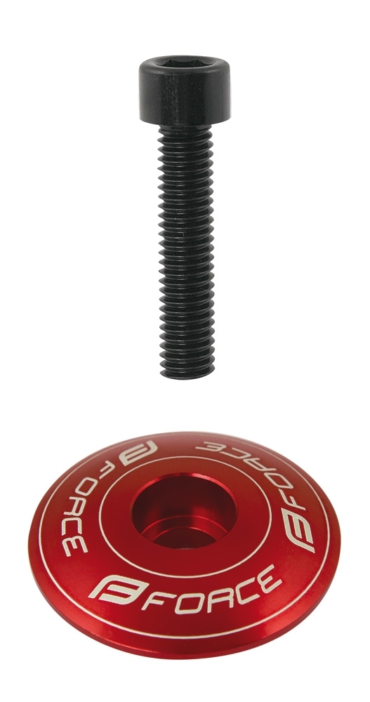 cap headset FORCE 1 1/8″ AHEAD Al, red