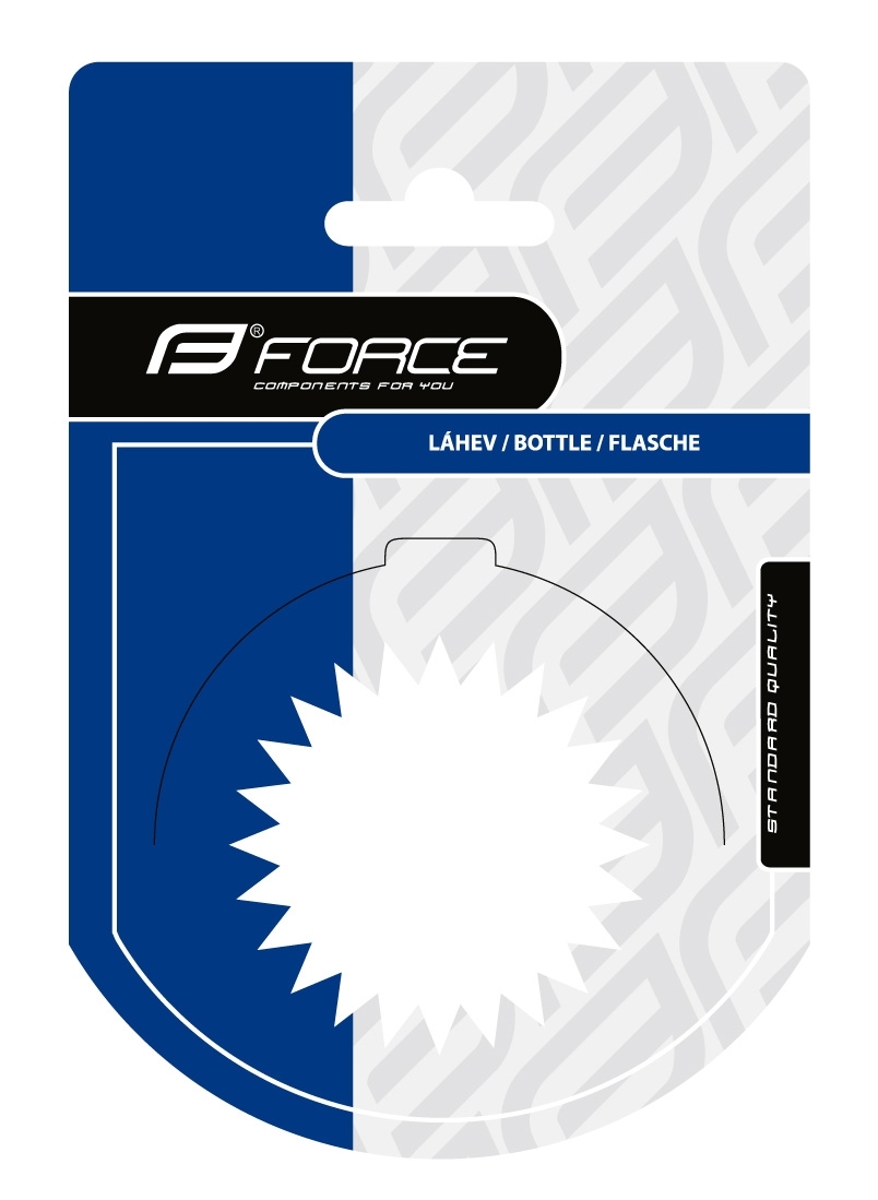 card FORCE for packaging bottles  10,3 x 15,5 cm