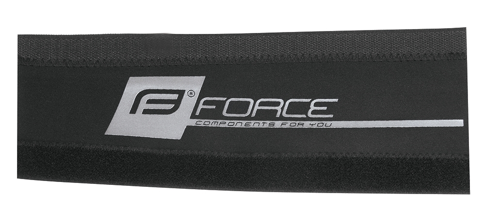 chainstay protector FORCE neoprene 9cm,black-silv.