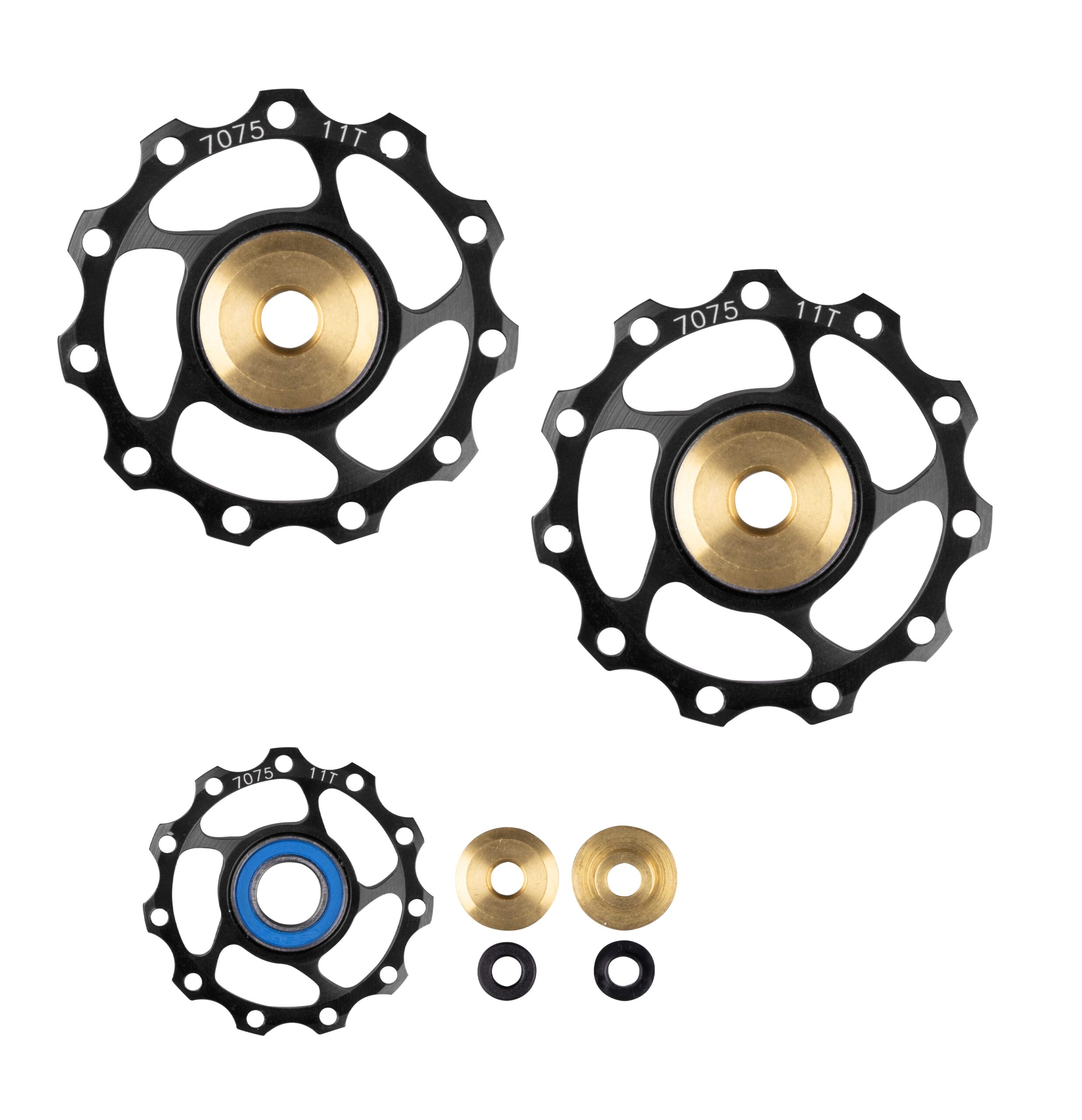 derailleur pulleys F ceramic bearings 11t Al,black