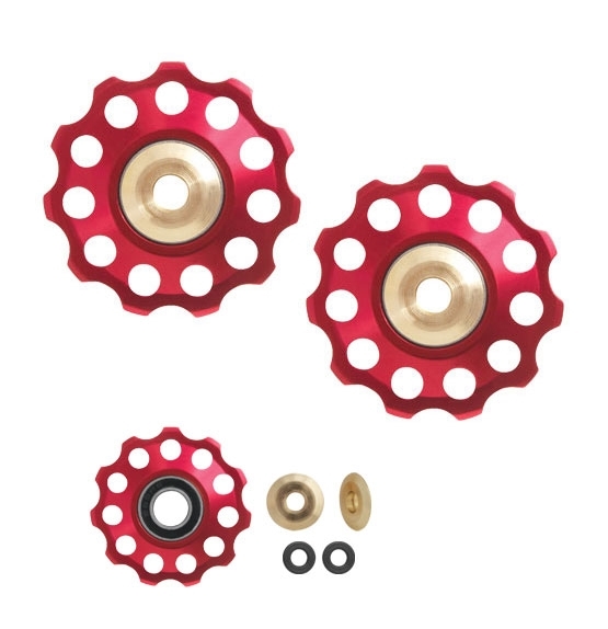 derailleur pulleys FORCE Al 11t, red pair