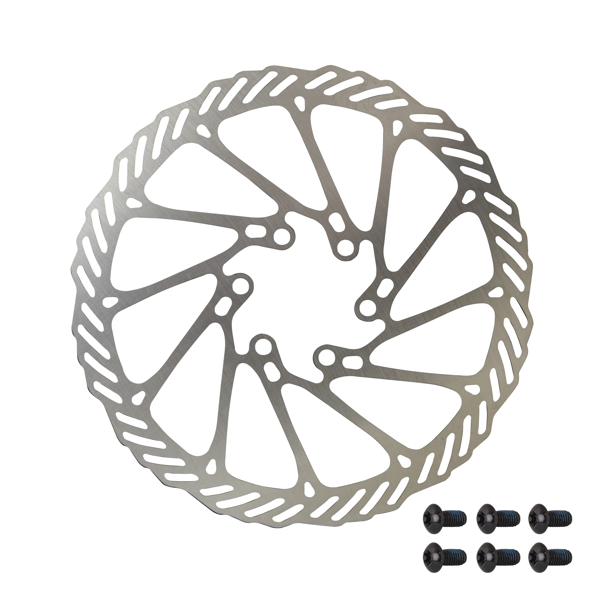 disc brake rotor FORCE-2 160 mm, 6 holes, silver