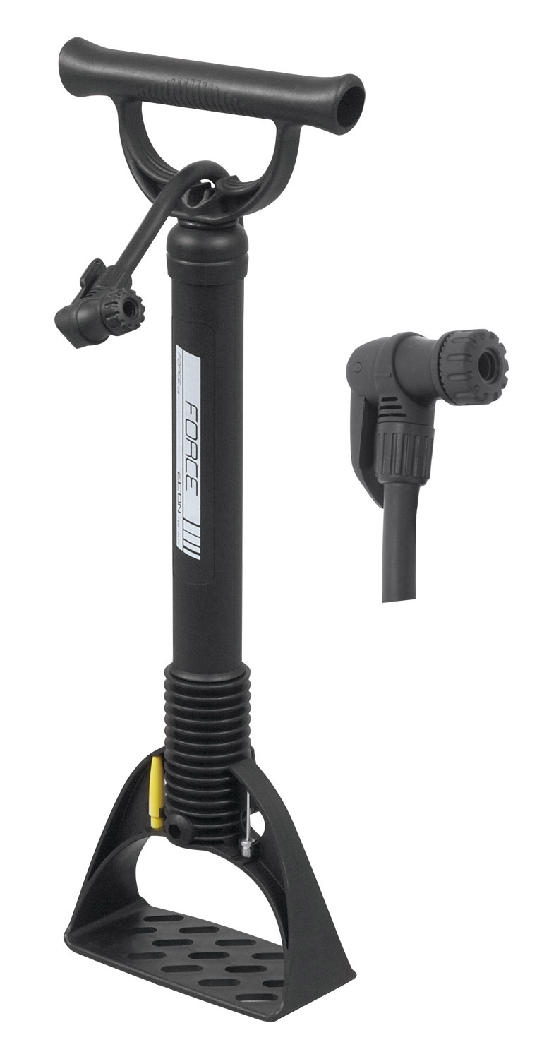 floor pump FORCE ECON plastic, black