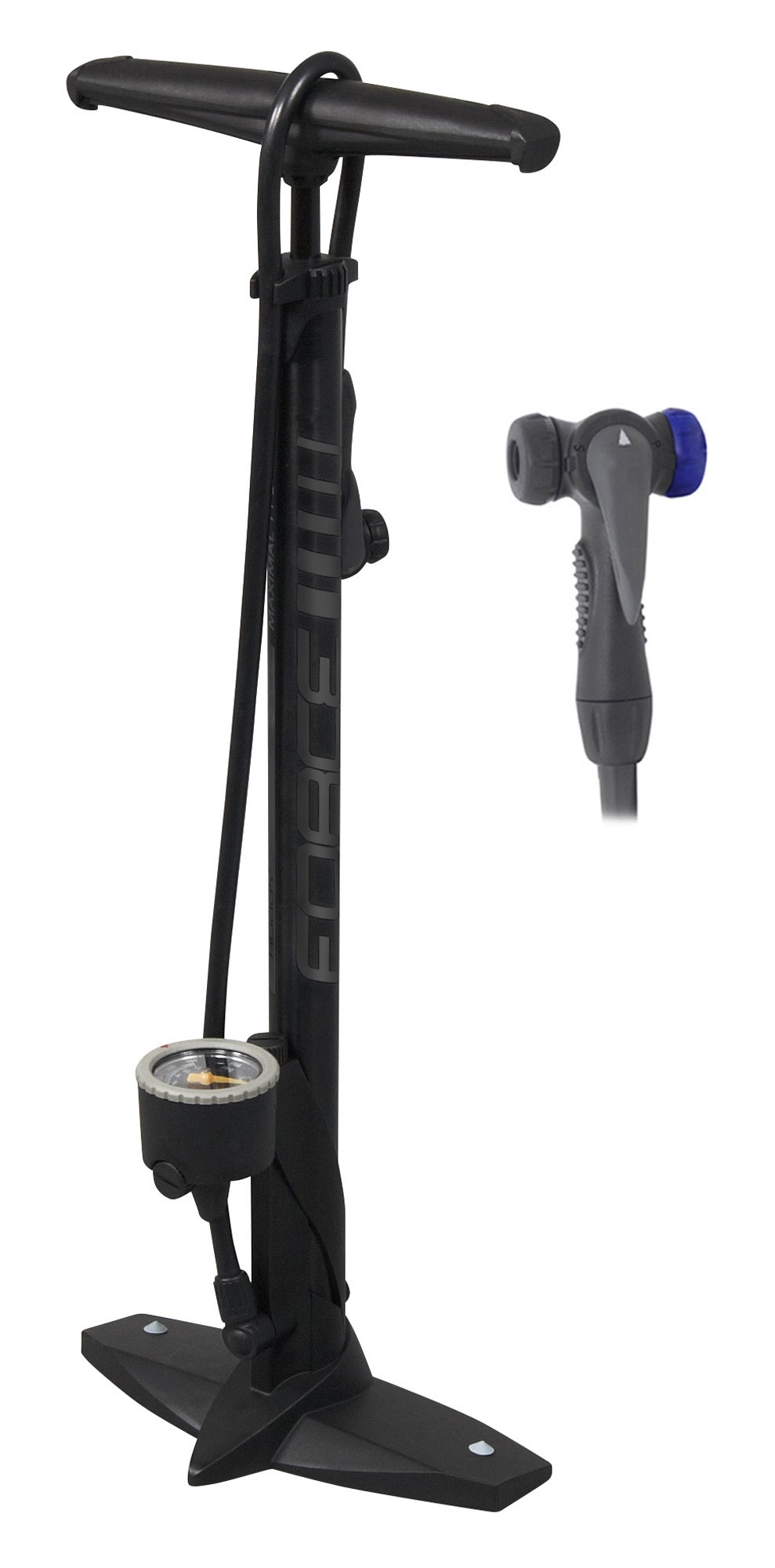 floor pump FORCE HOBBY Al 11 bar, black