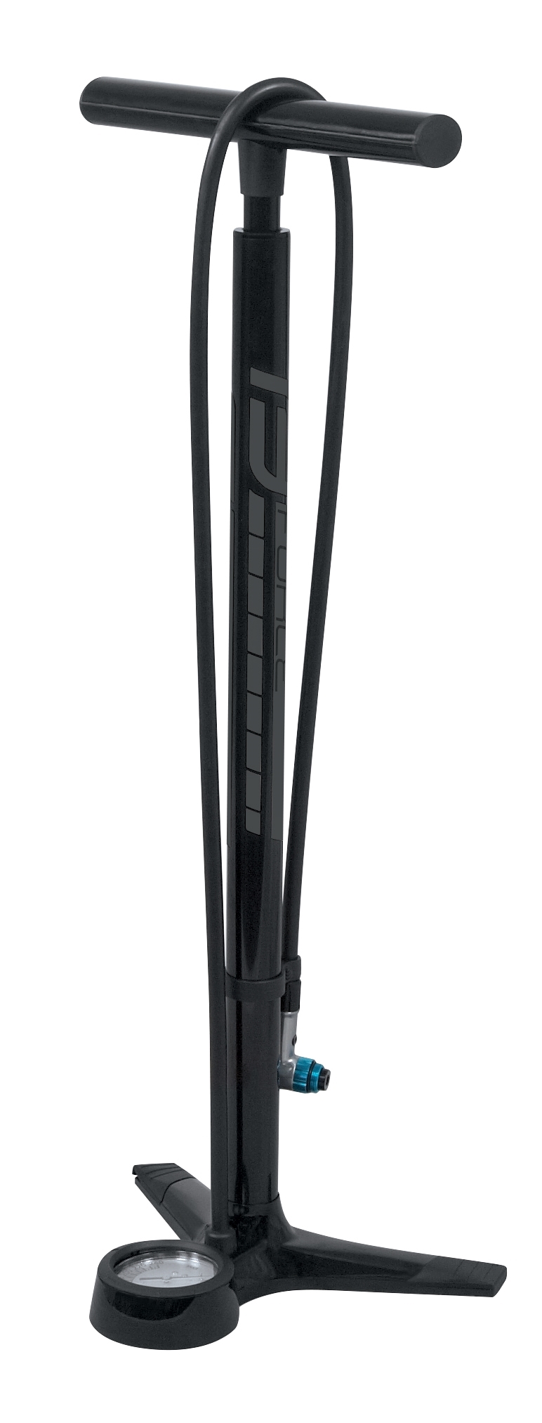 floor pump FORCE WORKSHOP Al 16,5 bar, black