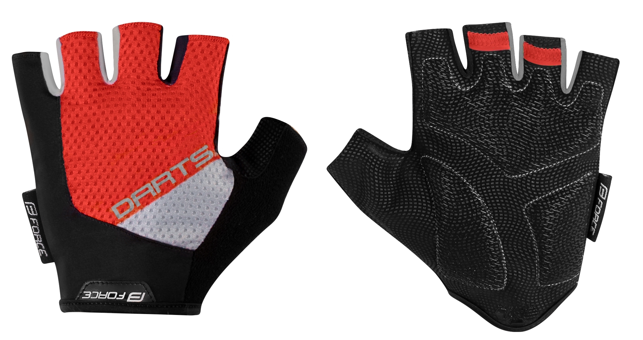 gloves F DARTS gel,w/o fastening,red-grey L