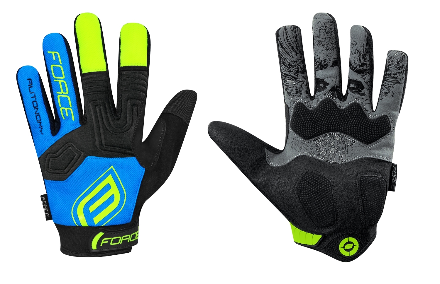 gloves F MTB AUTONOMY, black-blue XS