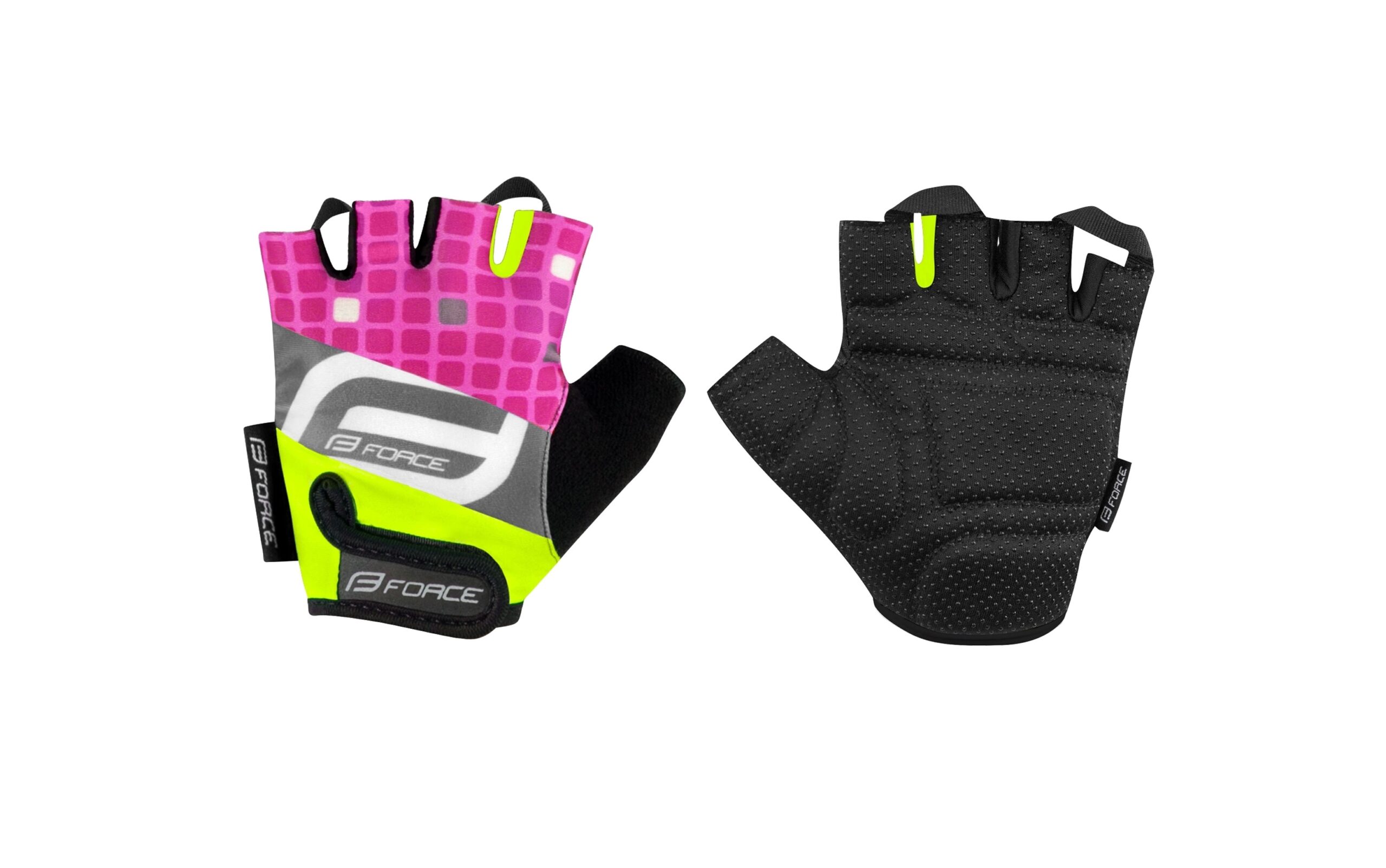 gloves F SQUARE KID, fluo-pink L