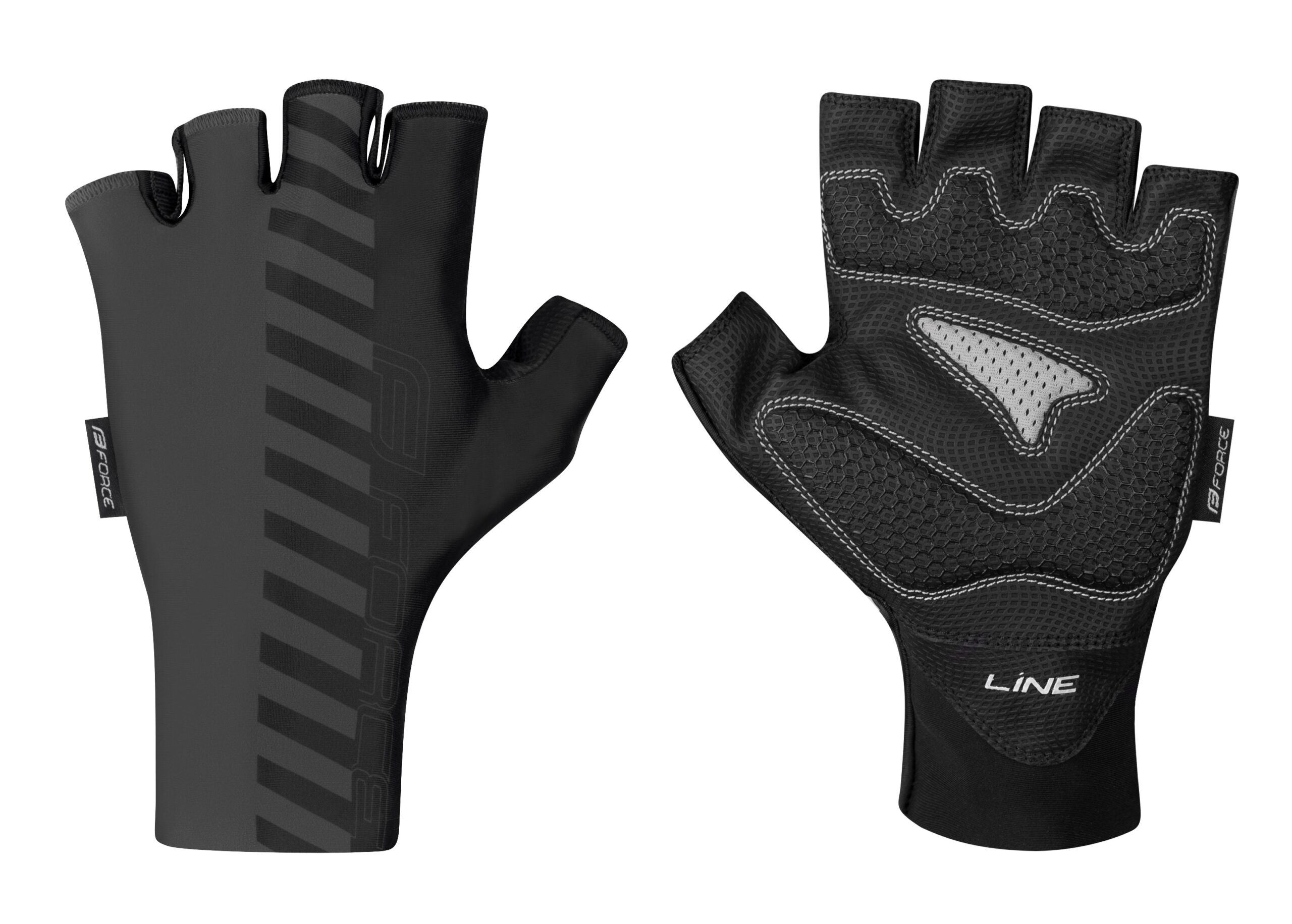 gloves FORCE LINE w/o fastening, grey-black L