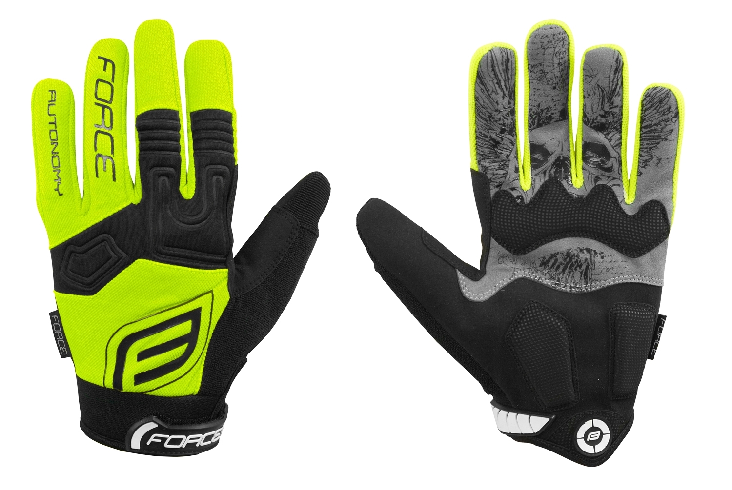 gloves FORCE MTB AUTONOMY, fluo XXL