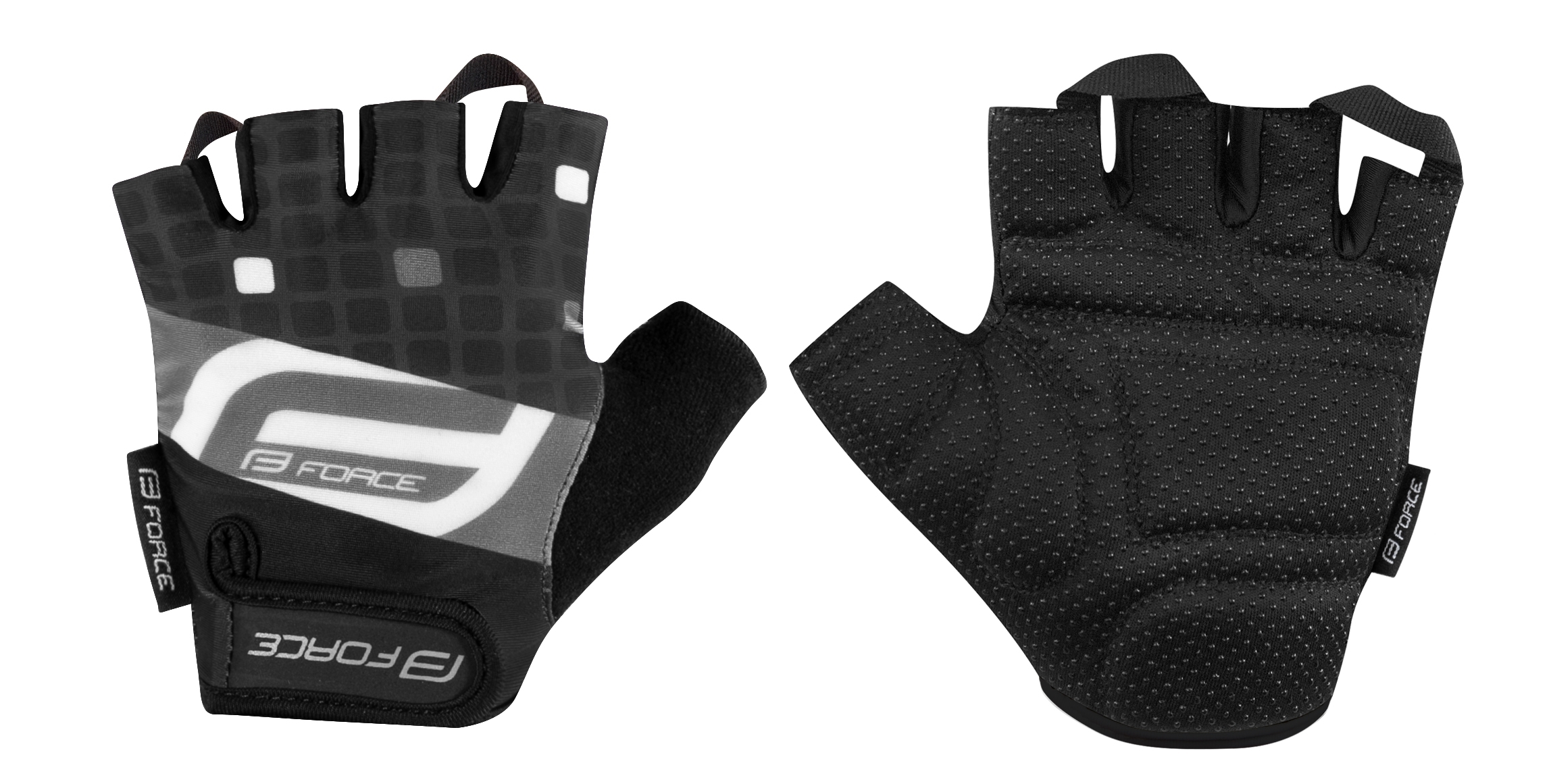 gloves FORCE SQUARE, black S