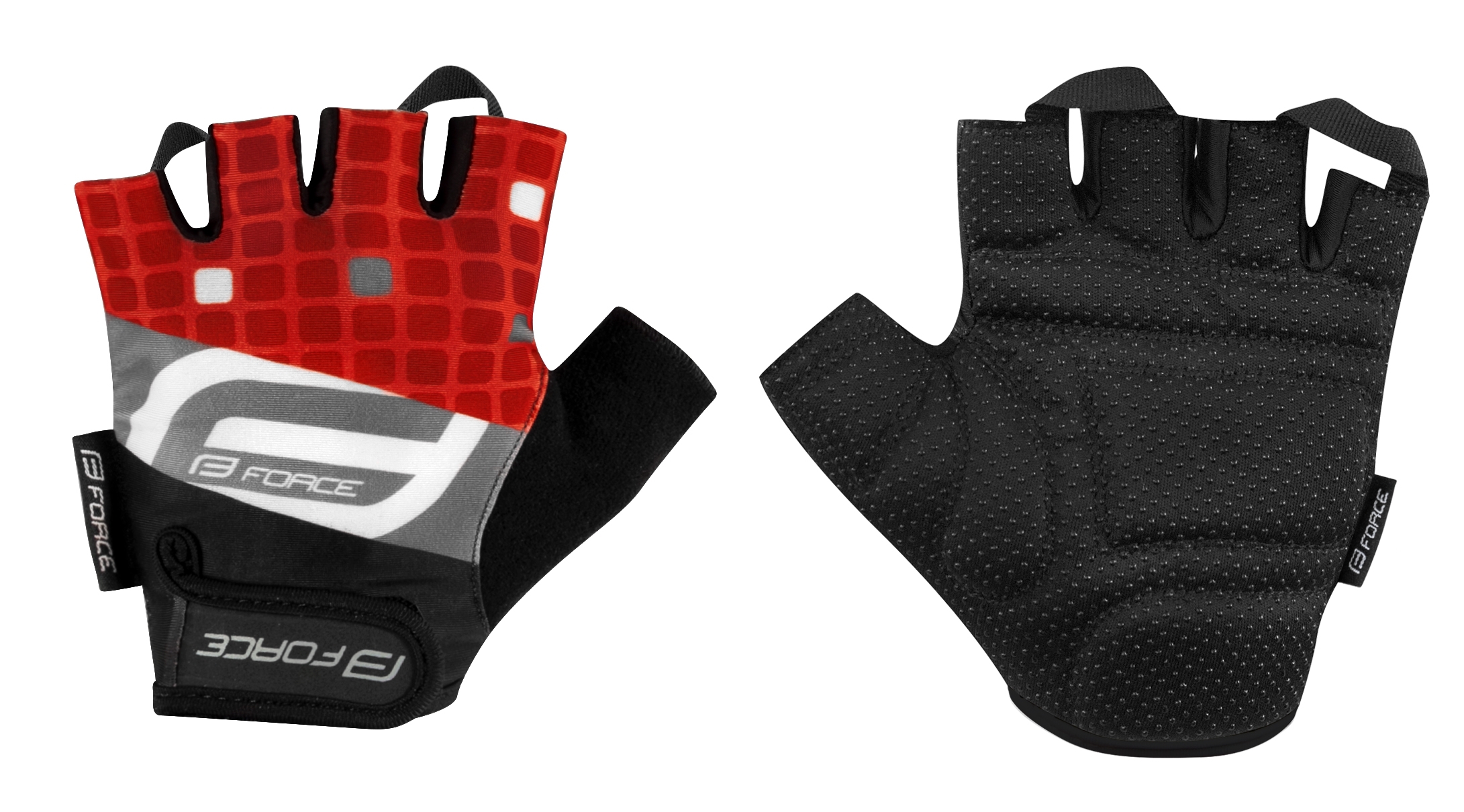 gloves FORCE SQUARE, red S