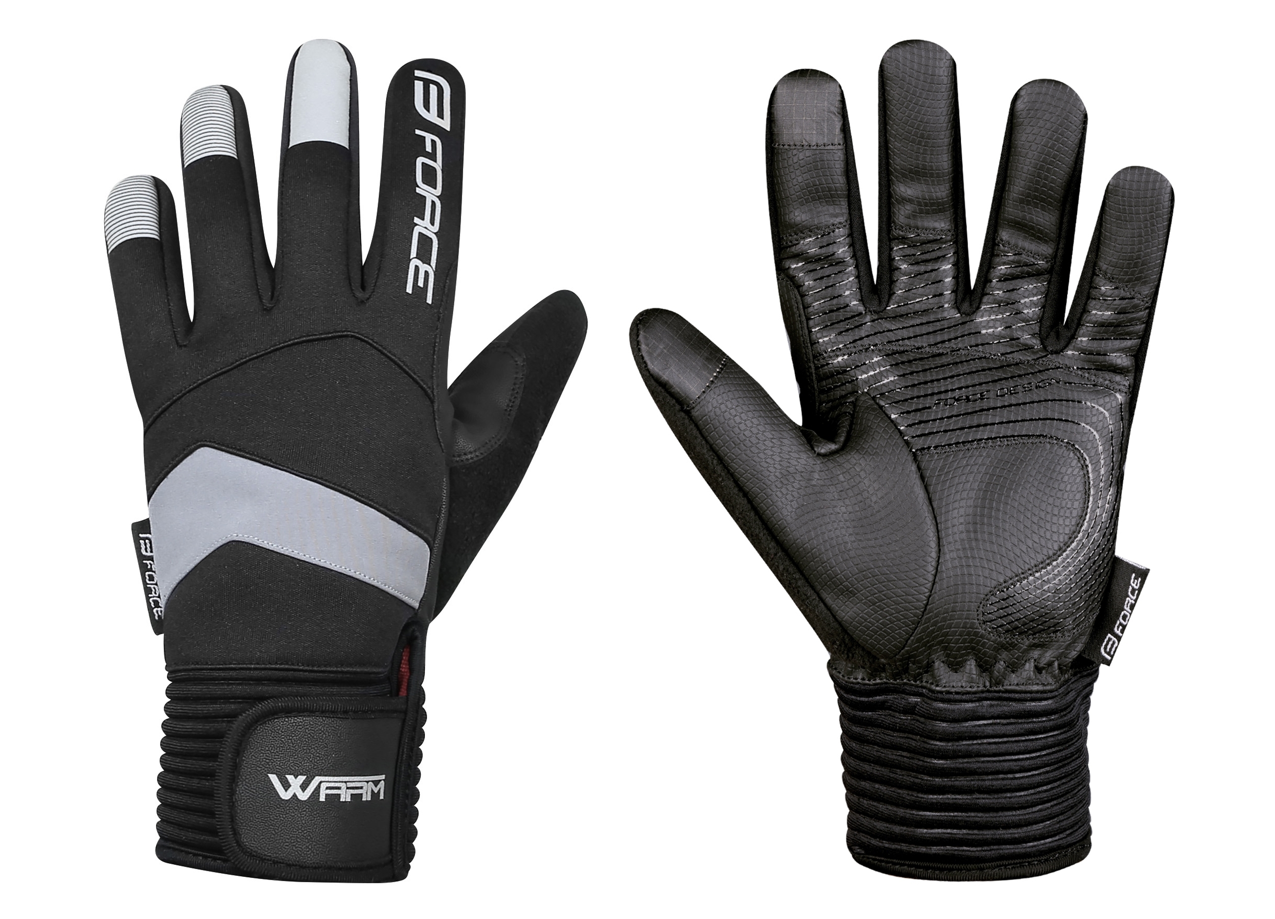 gloves winter FORCE WARM, black L