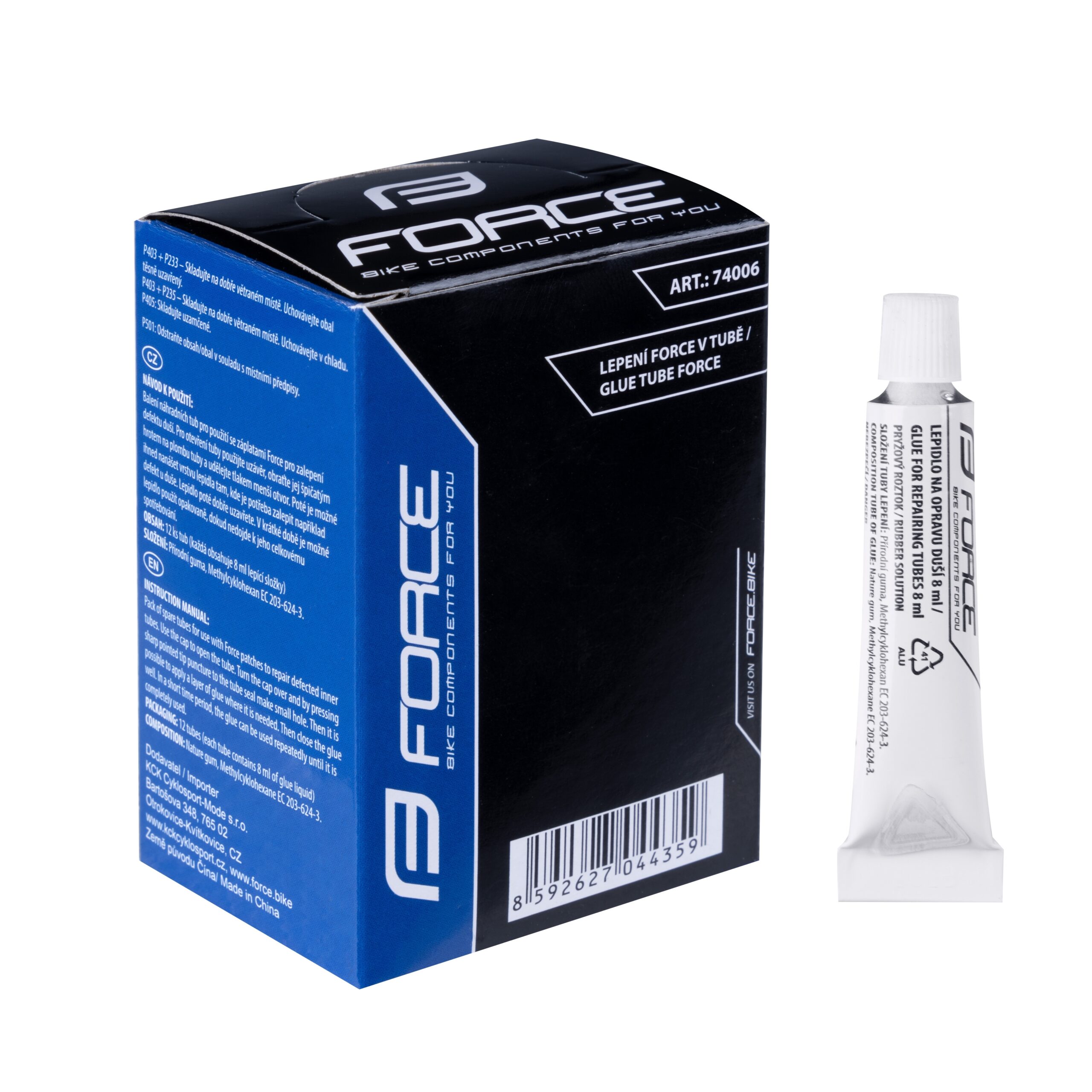 glue tube FORCE, box 12 x 8 ml