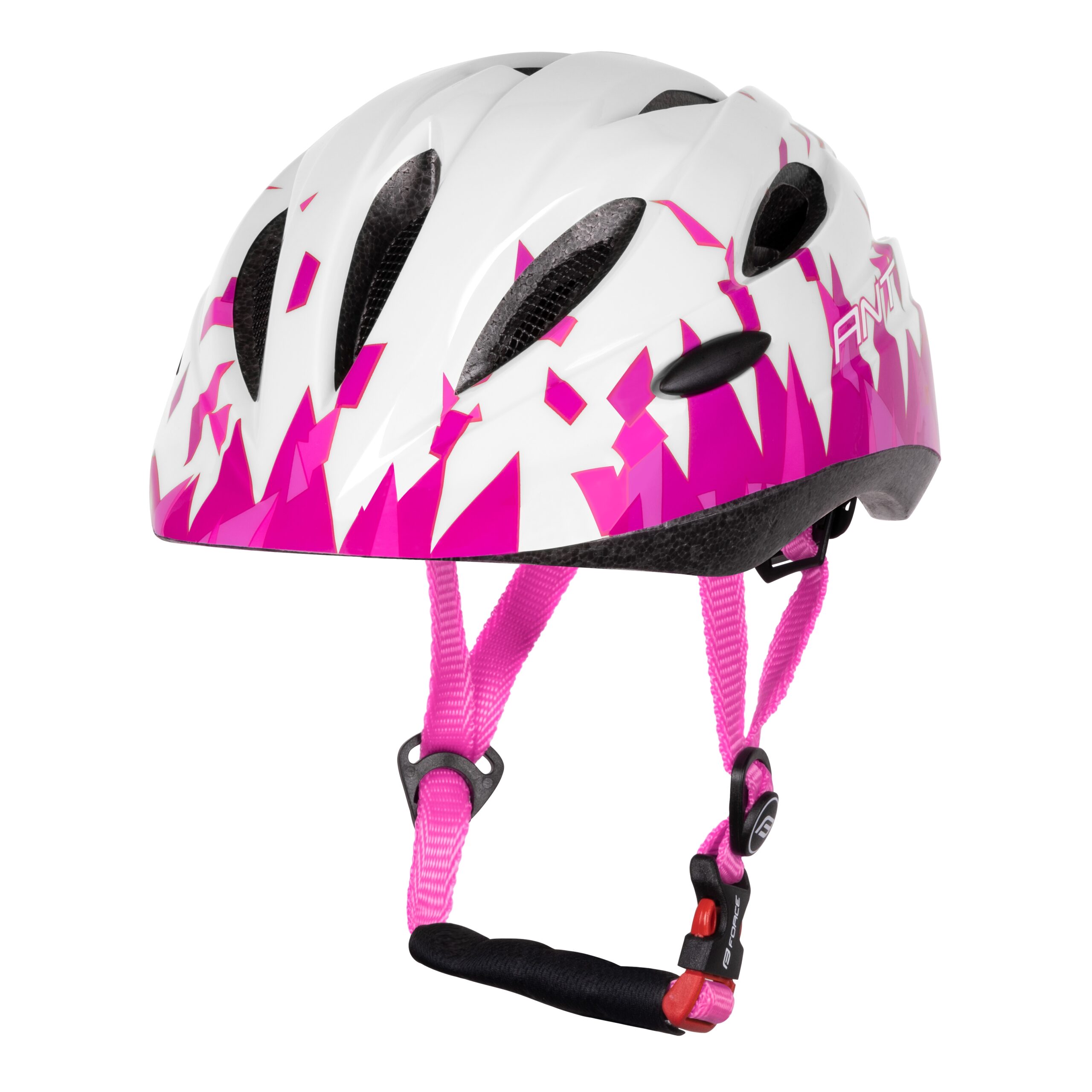 helmet FORCE ANT junior, white-pink S-M