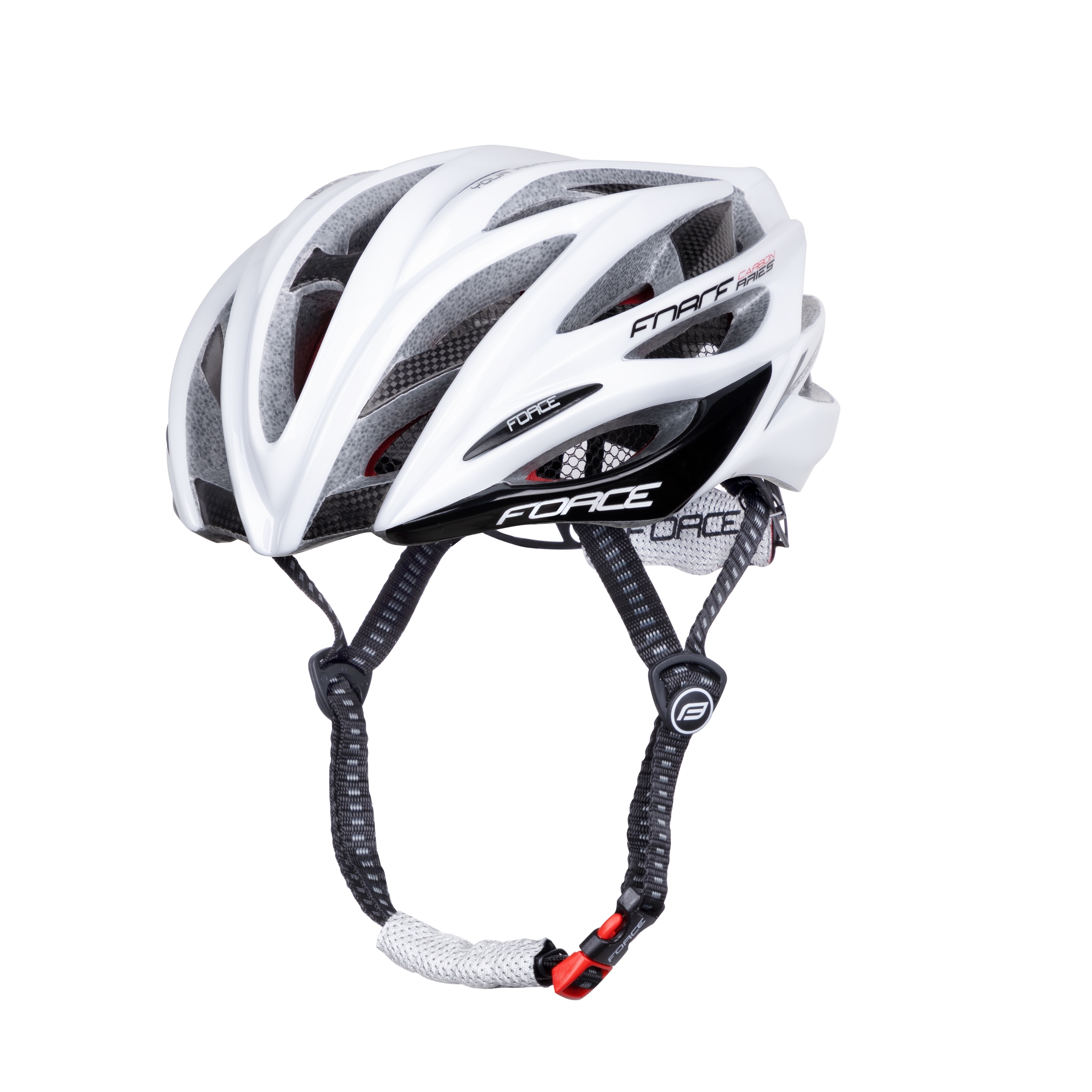 helmet FORCE ARIES carbon, white S – M