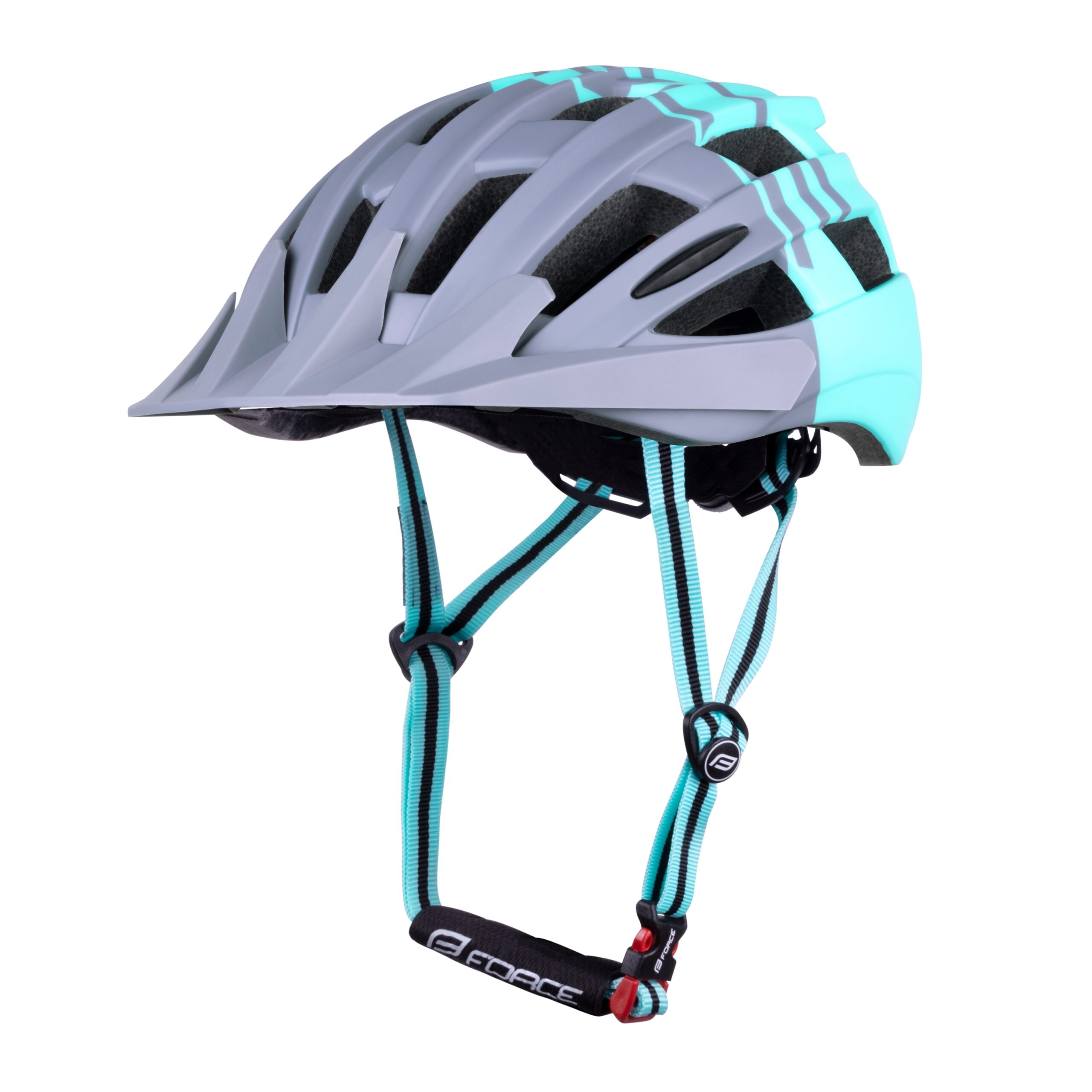 helmet FORCE CORELLA MTB, grey-turquoise L-XL