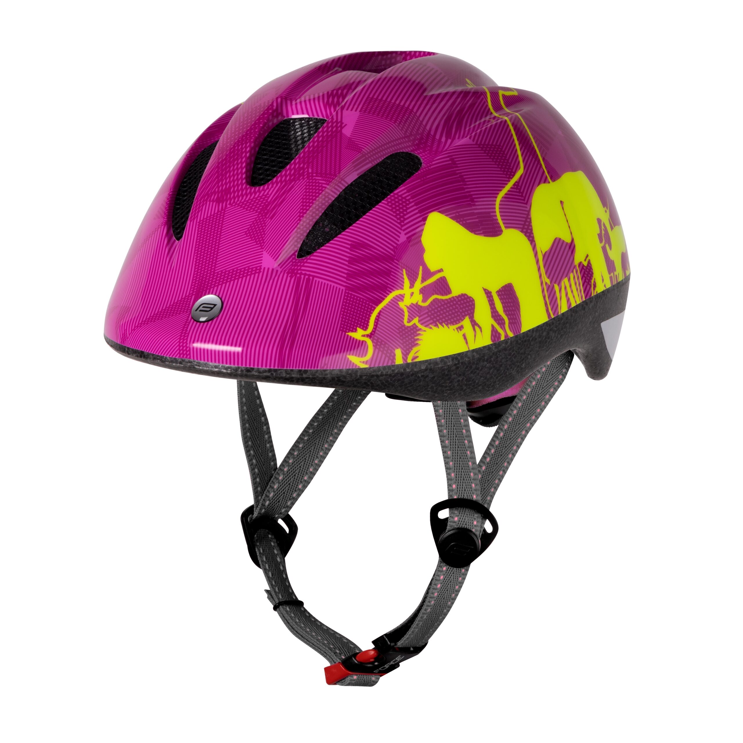 helmet FORCE FUN ANIMALS child fluo-pink S