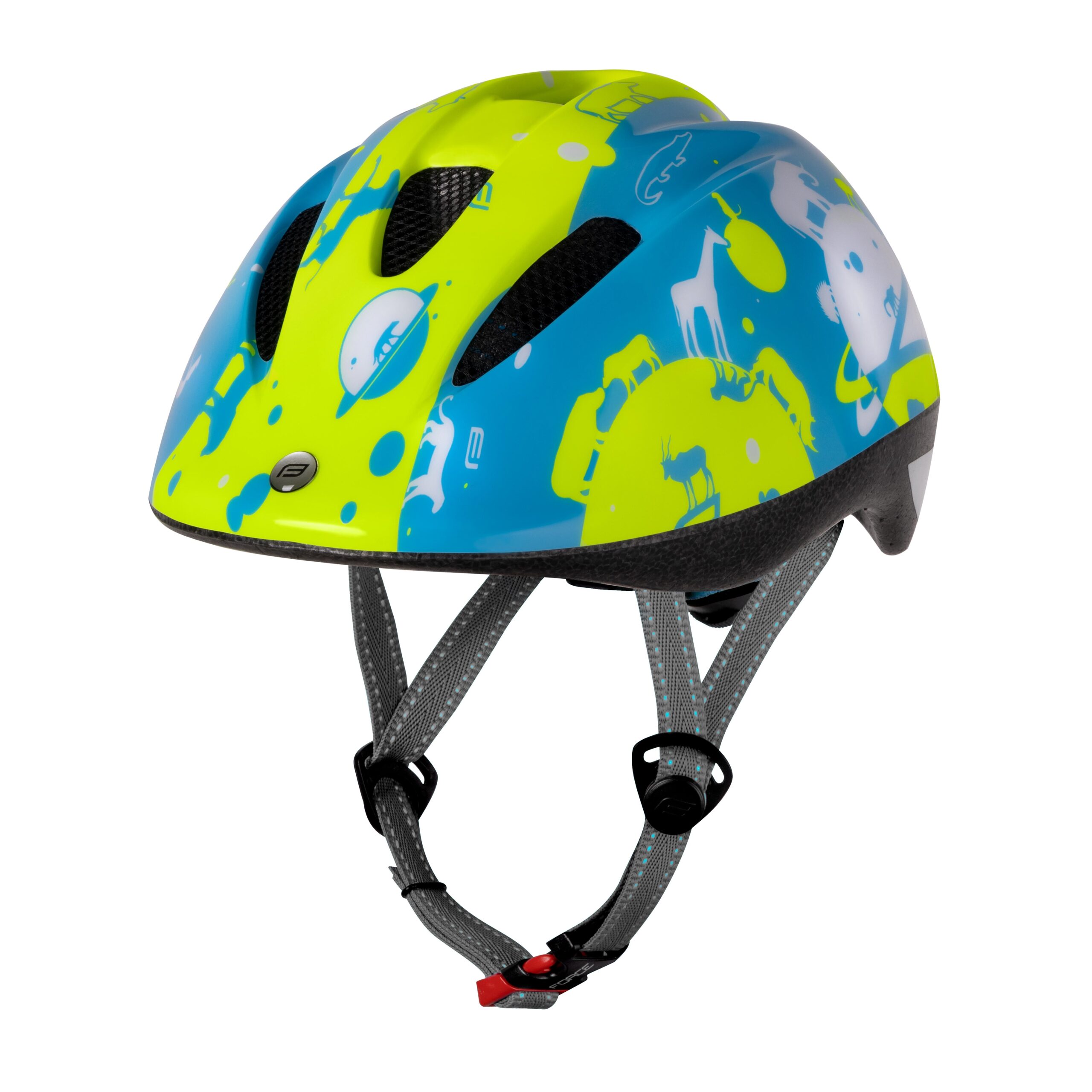 helmet FORCE FUN PLANETS child fluo-blue S