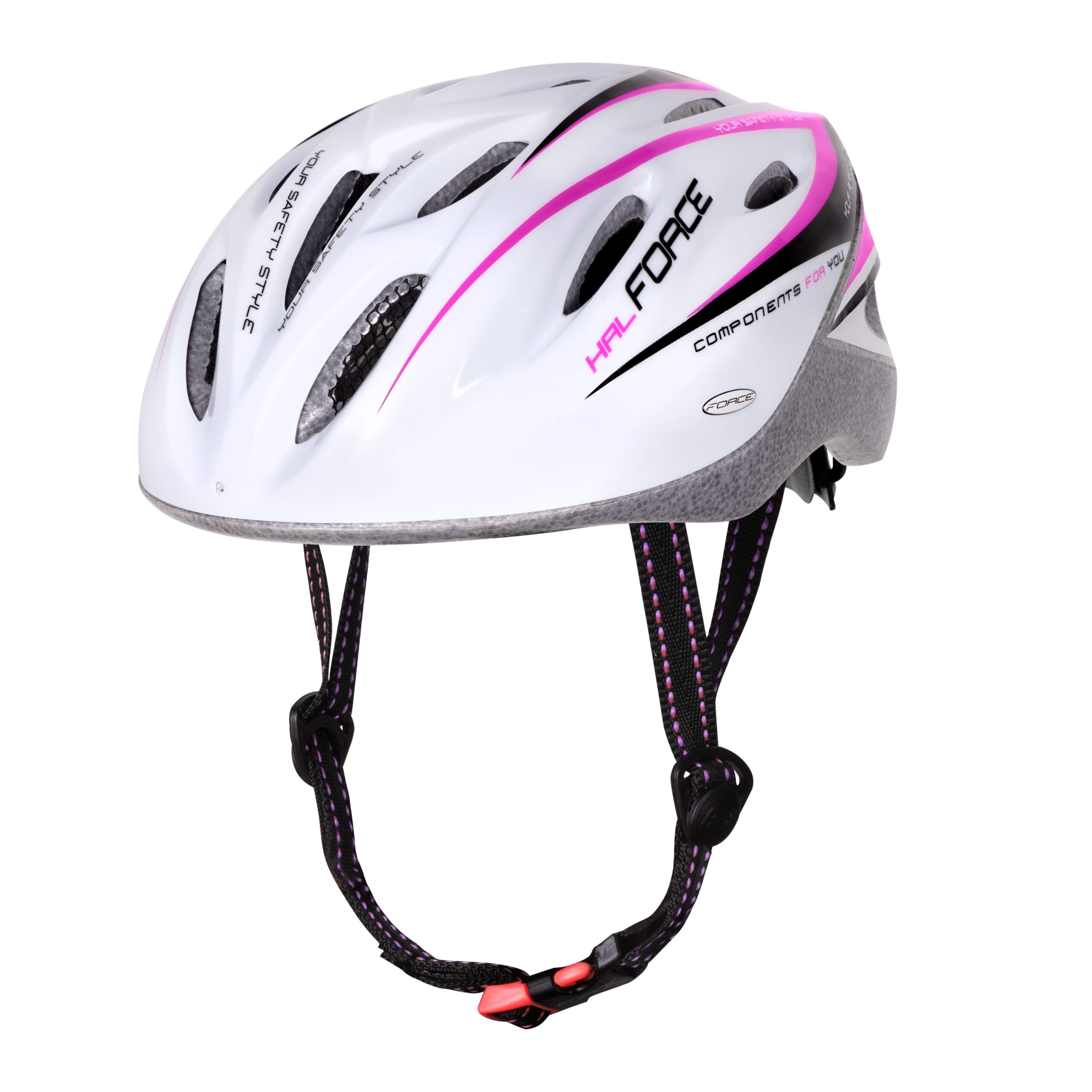 helmet FORCE HAL,white-pink S – M