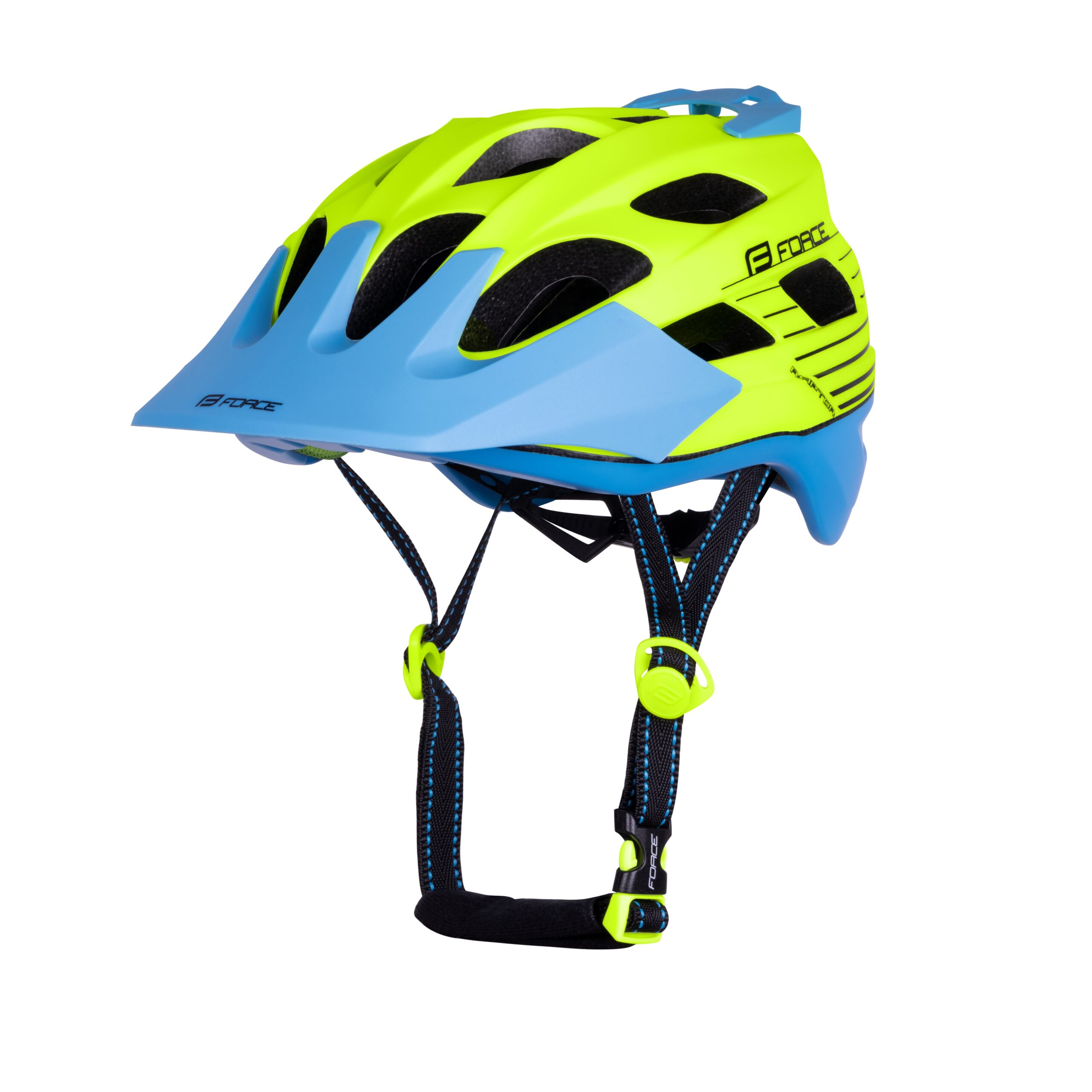 helmet FORCE RAPTOR MTB fluo-blue   L – XL