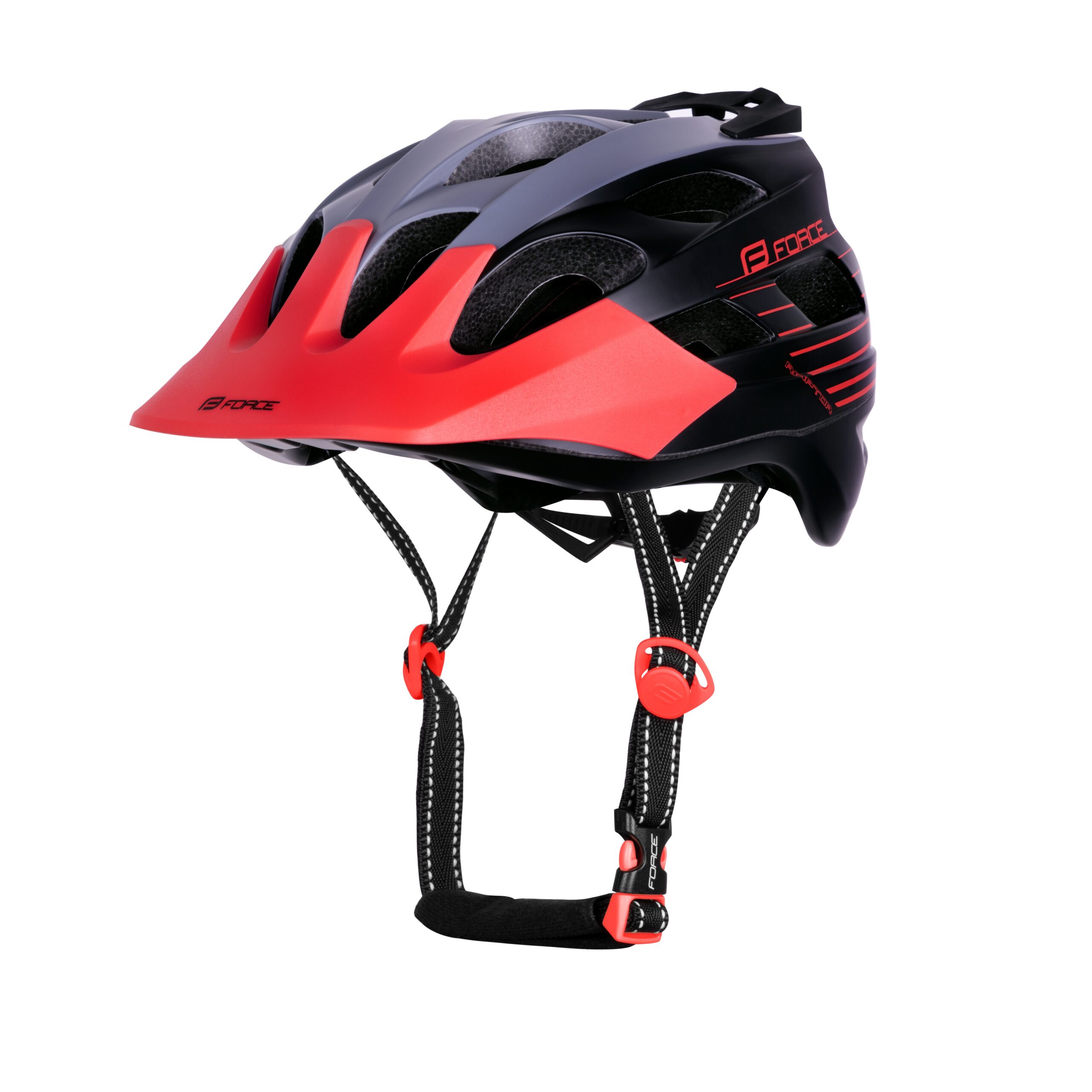 helmet FORCE RAPTOR MTB grey-red  L – XL