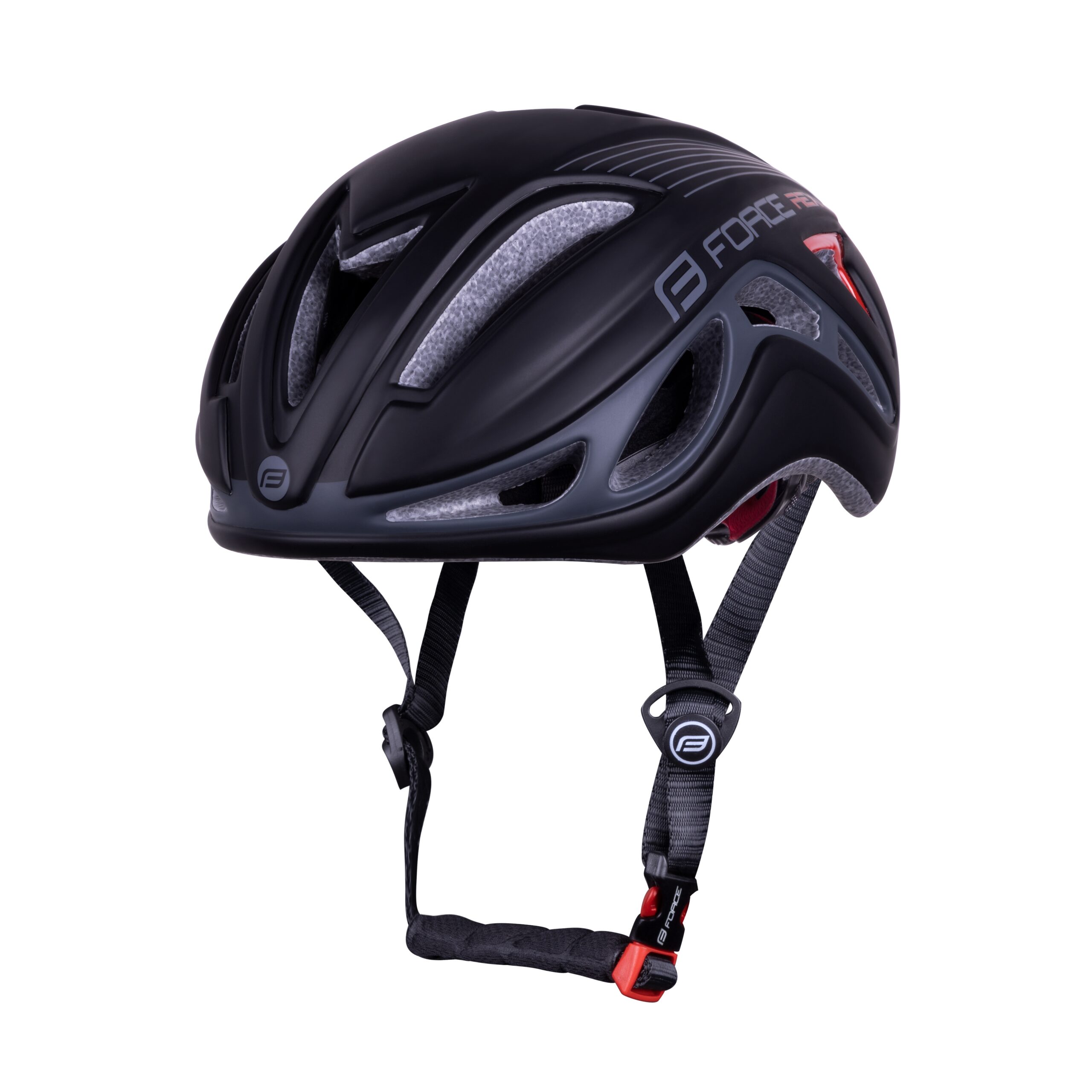 helmet FORCE REX, black-grey, S-M