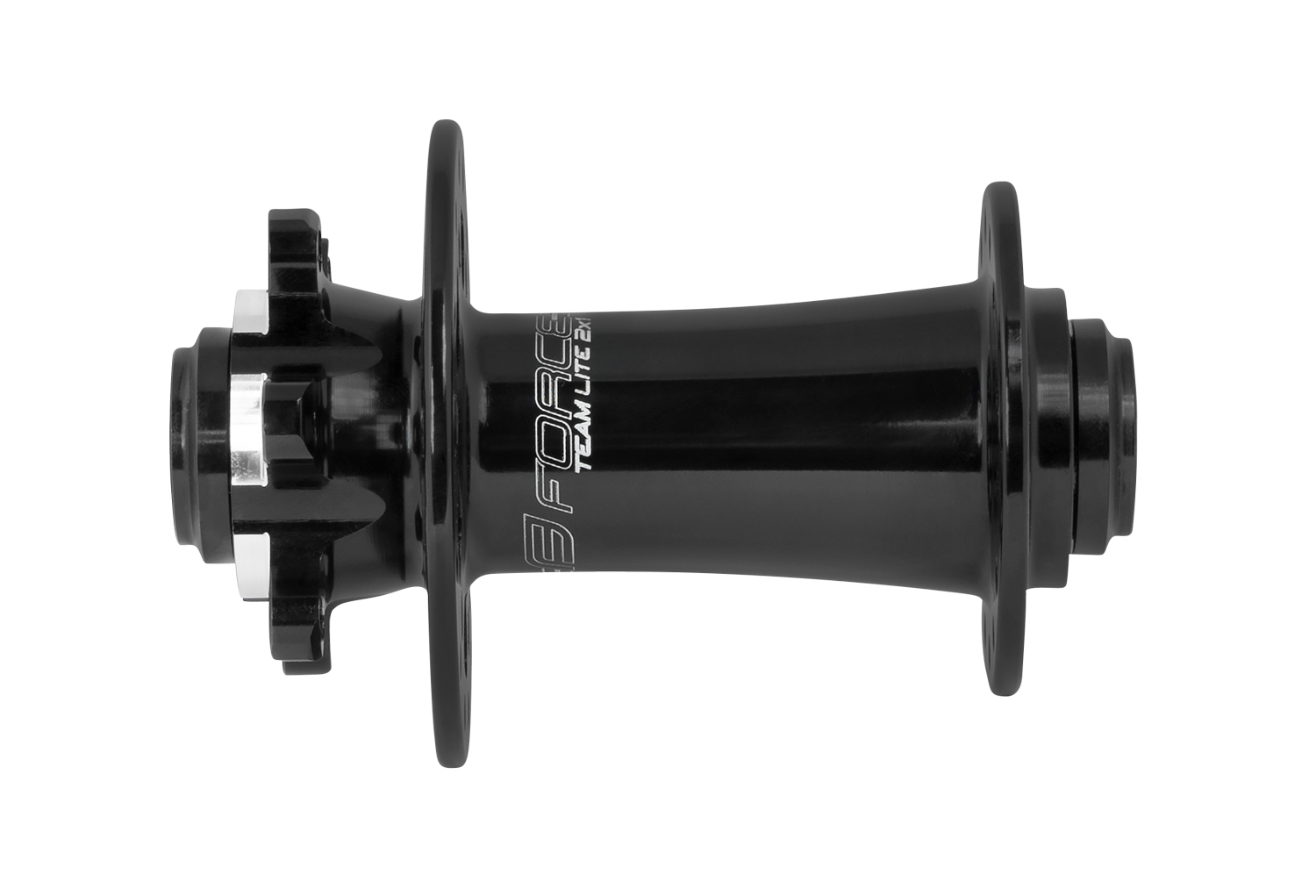 hub front F TEAM lite 15mm axle 6b disc 28h, black