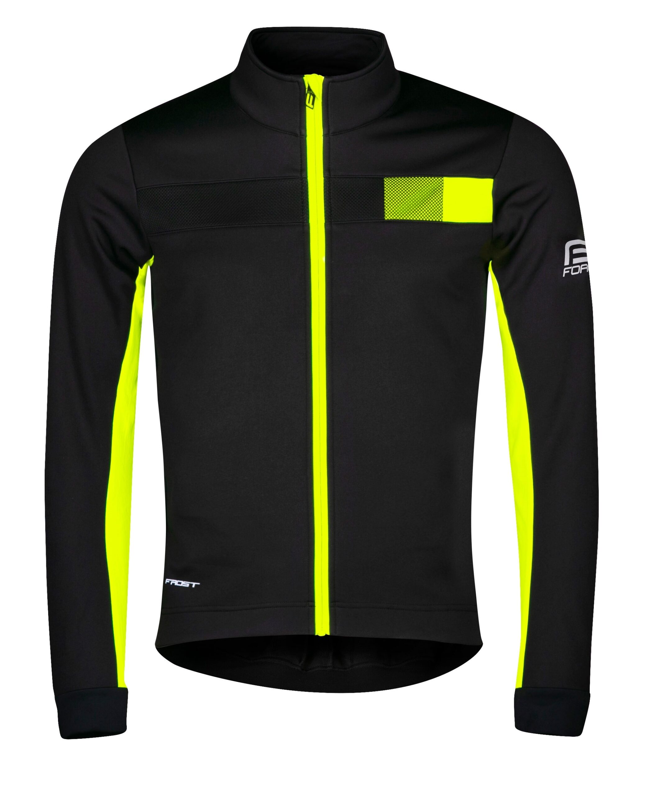 jacket F FROST softshell winter, black-fluo XS