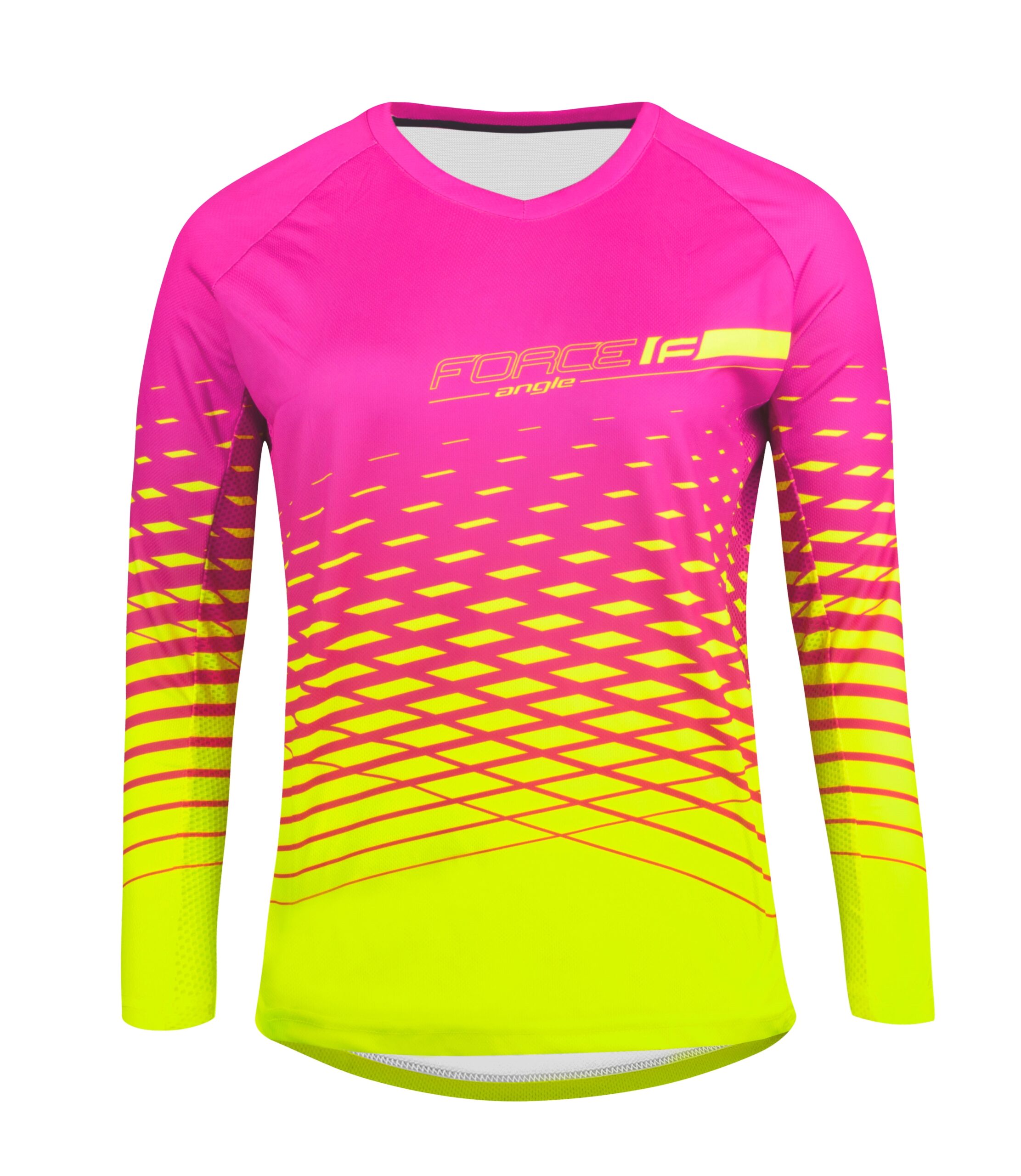 jersey F MTB ANGLE LADY long sl, pink-fluo L