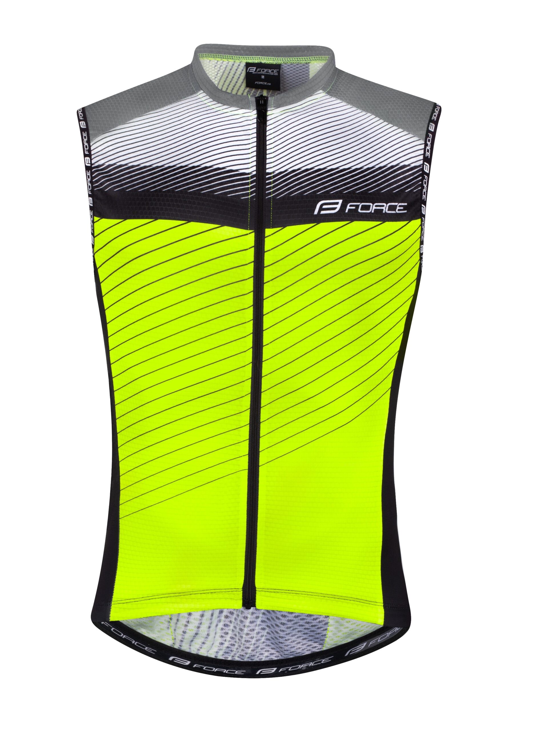 jersey FORCE ACCELER sleeveless, fluo-black XS