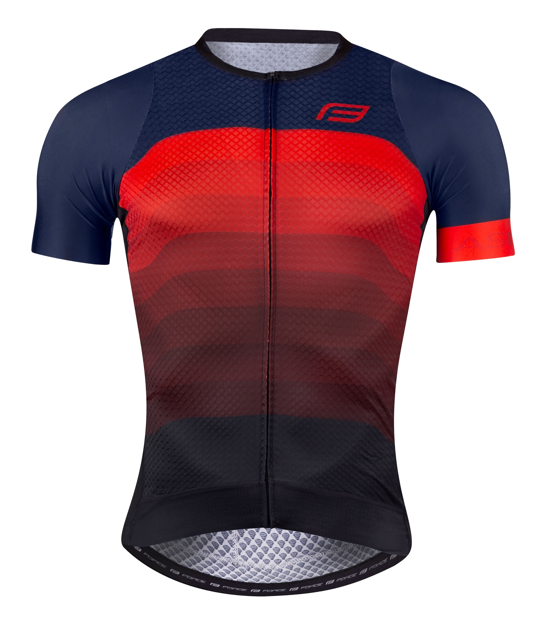 jersey FORCE ASCENT, short sleeves, blue-red 3XL