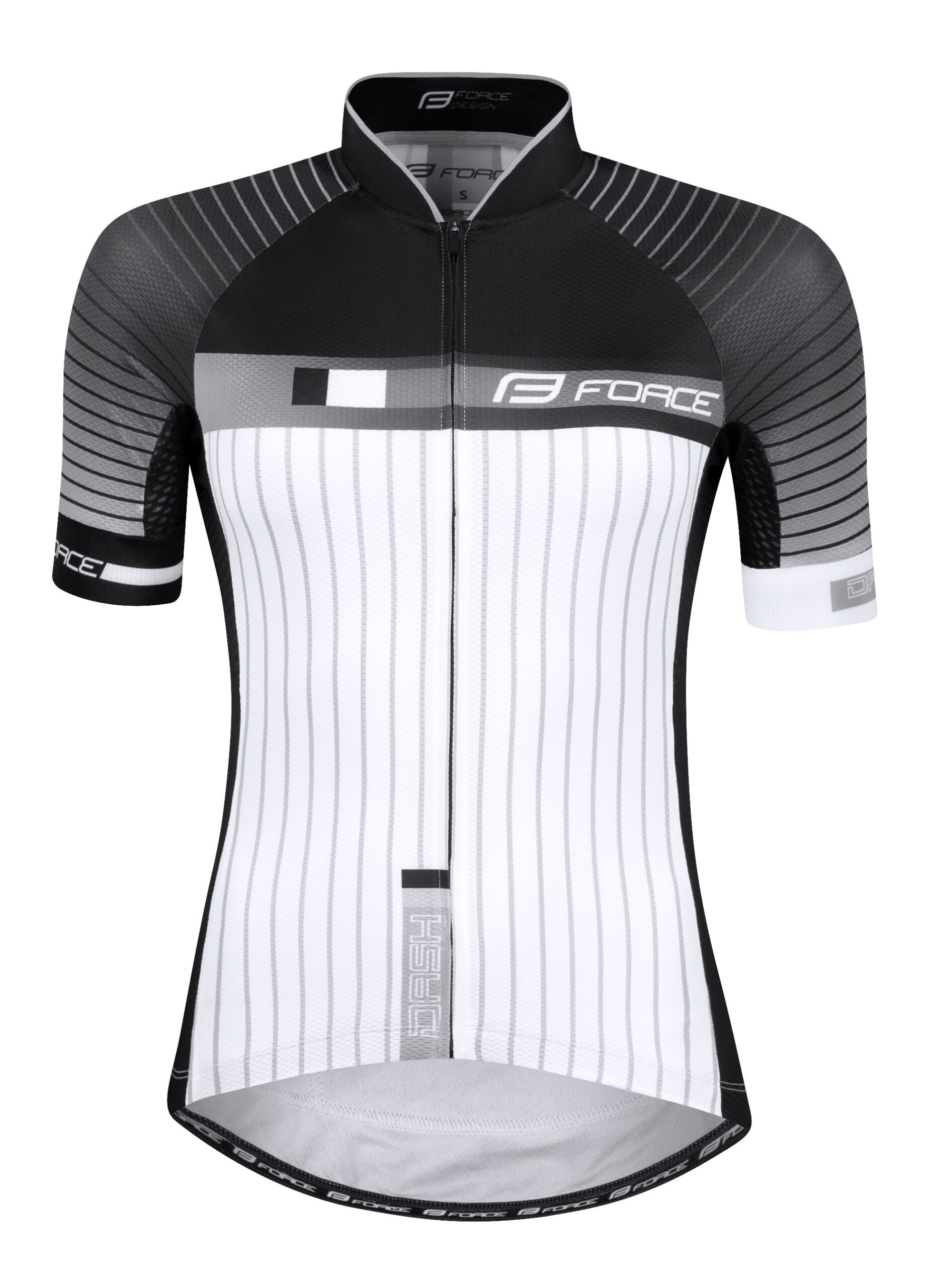 jersey FORCE DASH LAD sh. sleeve, black-white L