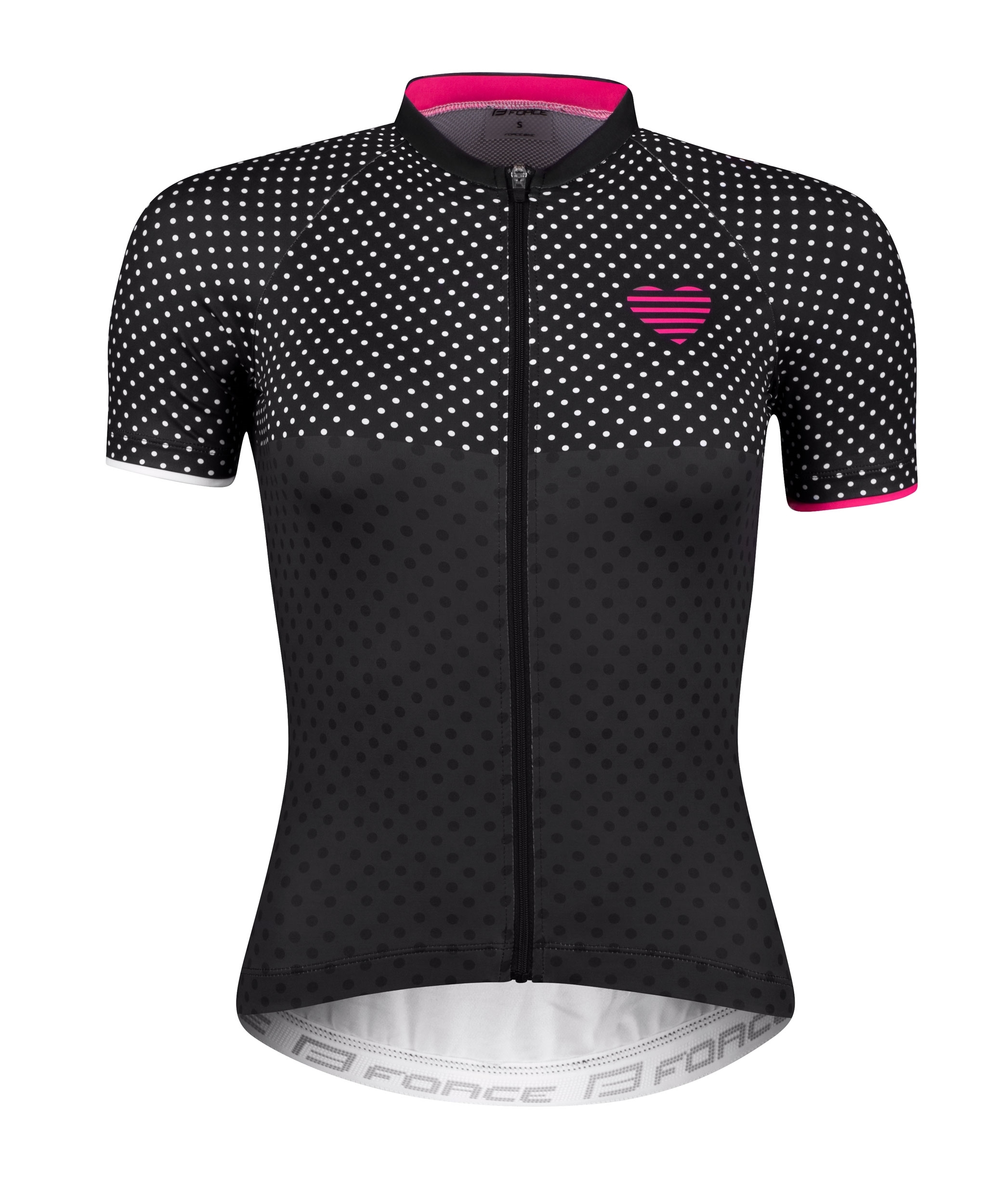 jersey FORCE POINTS LADY short sl, black-pink XXL