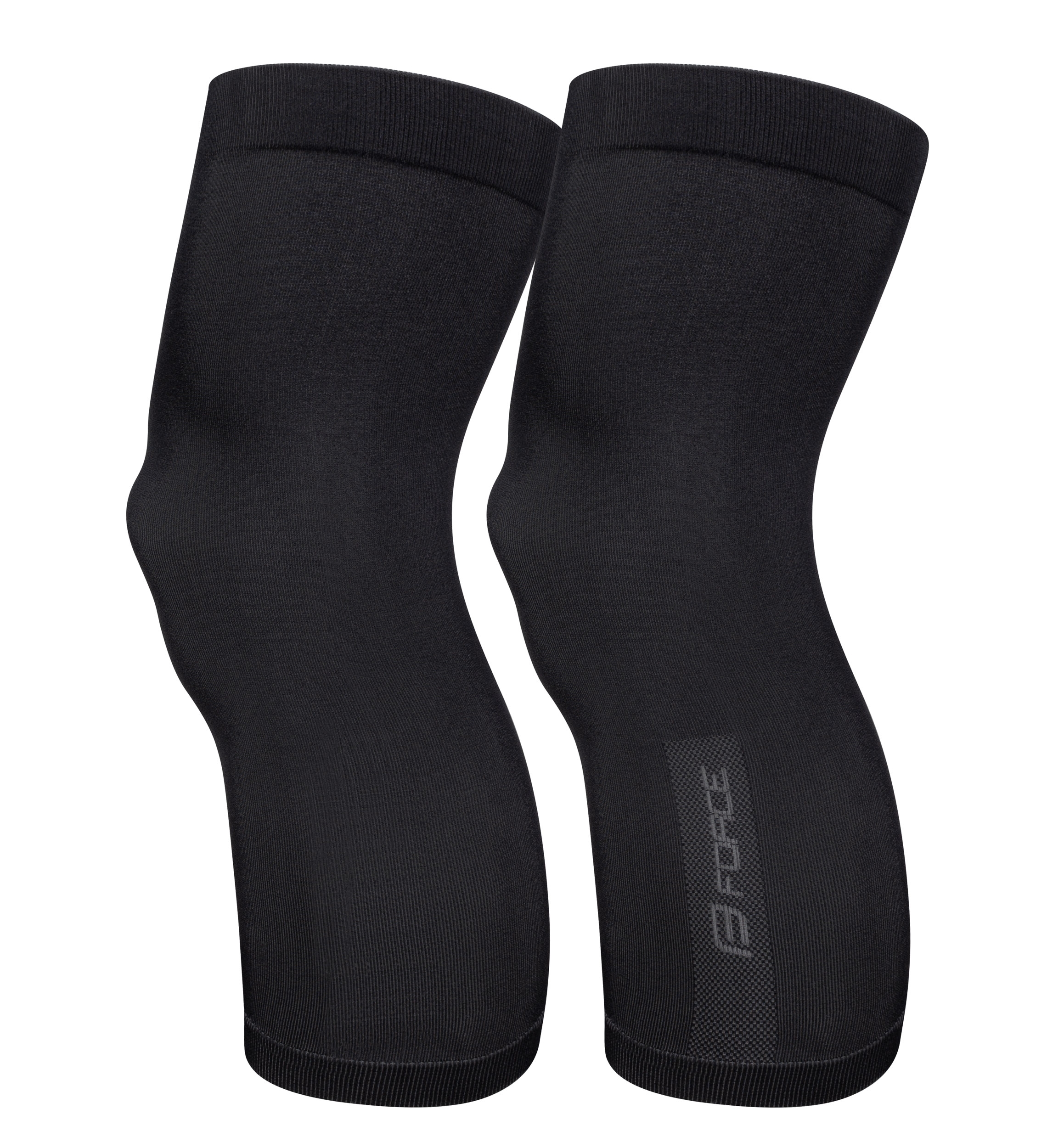 knee warmers FORCE BREEZE knitted, black M-L