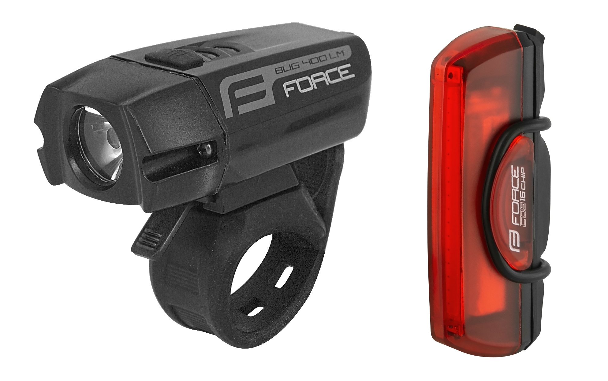 light set FORCE GLARE USB front+rear