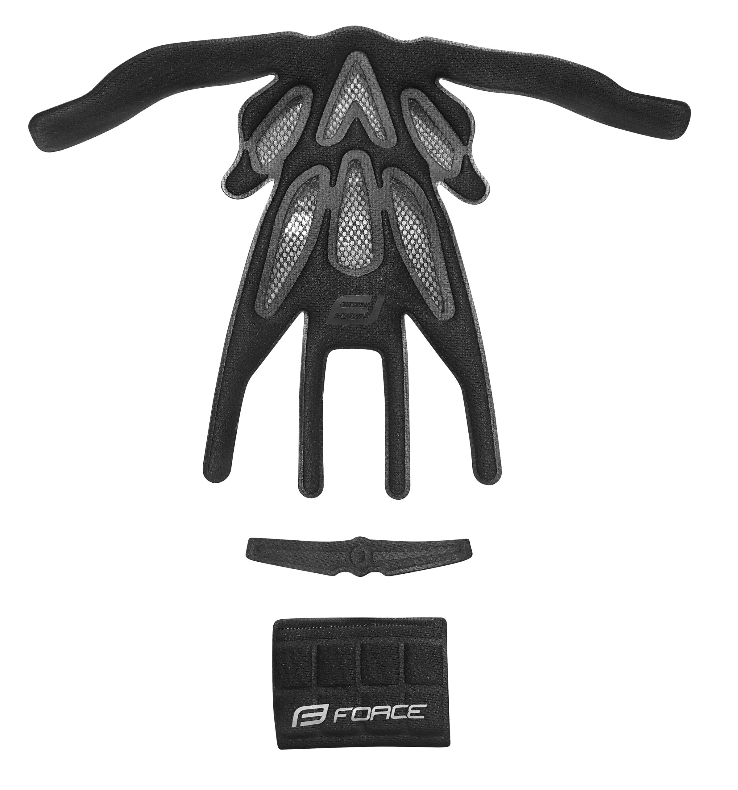 lining/padding for helmet FORCE SAURUS, black UNI