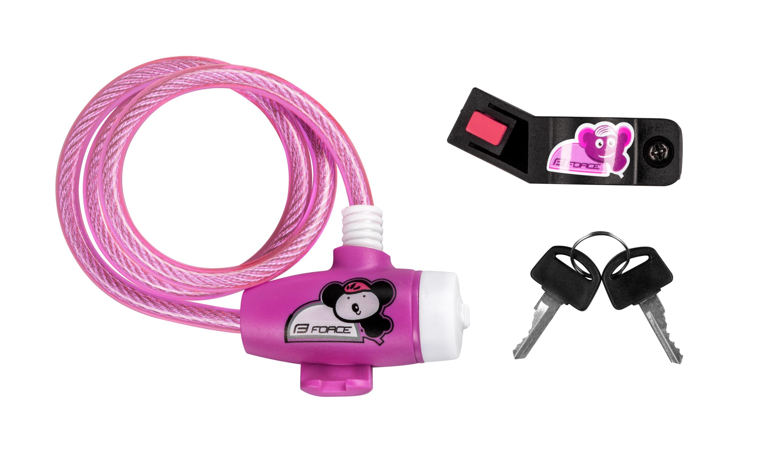 lock child FORCE with holder 80cm/8mm, pink