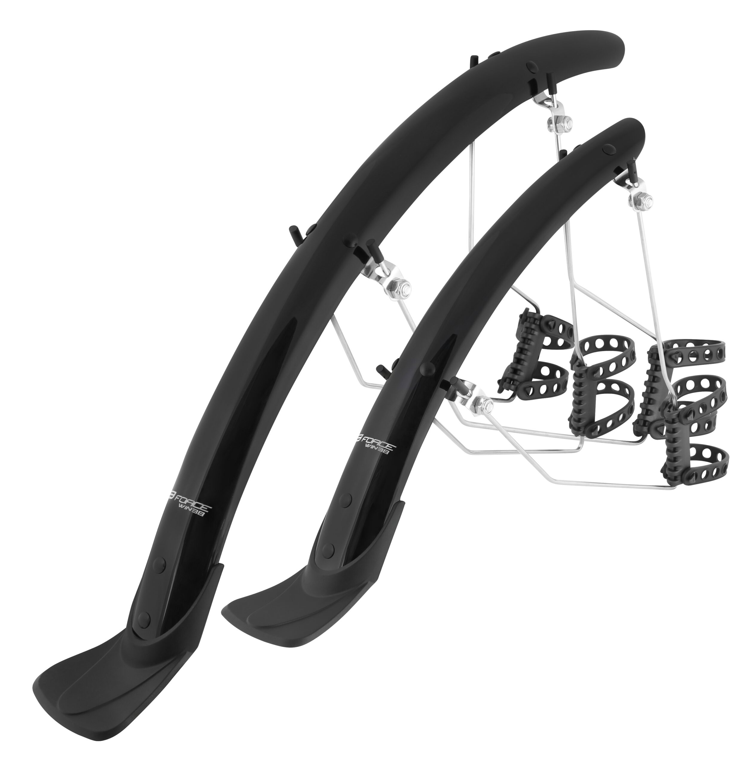 mudguard FORCE WIN38 Aluflex 28 w/struts, black