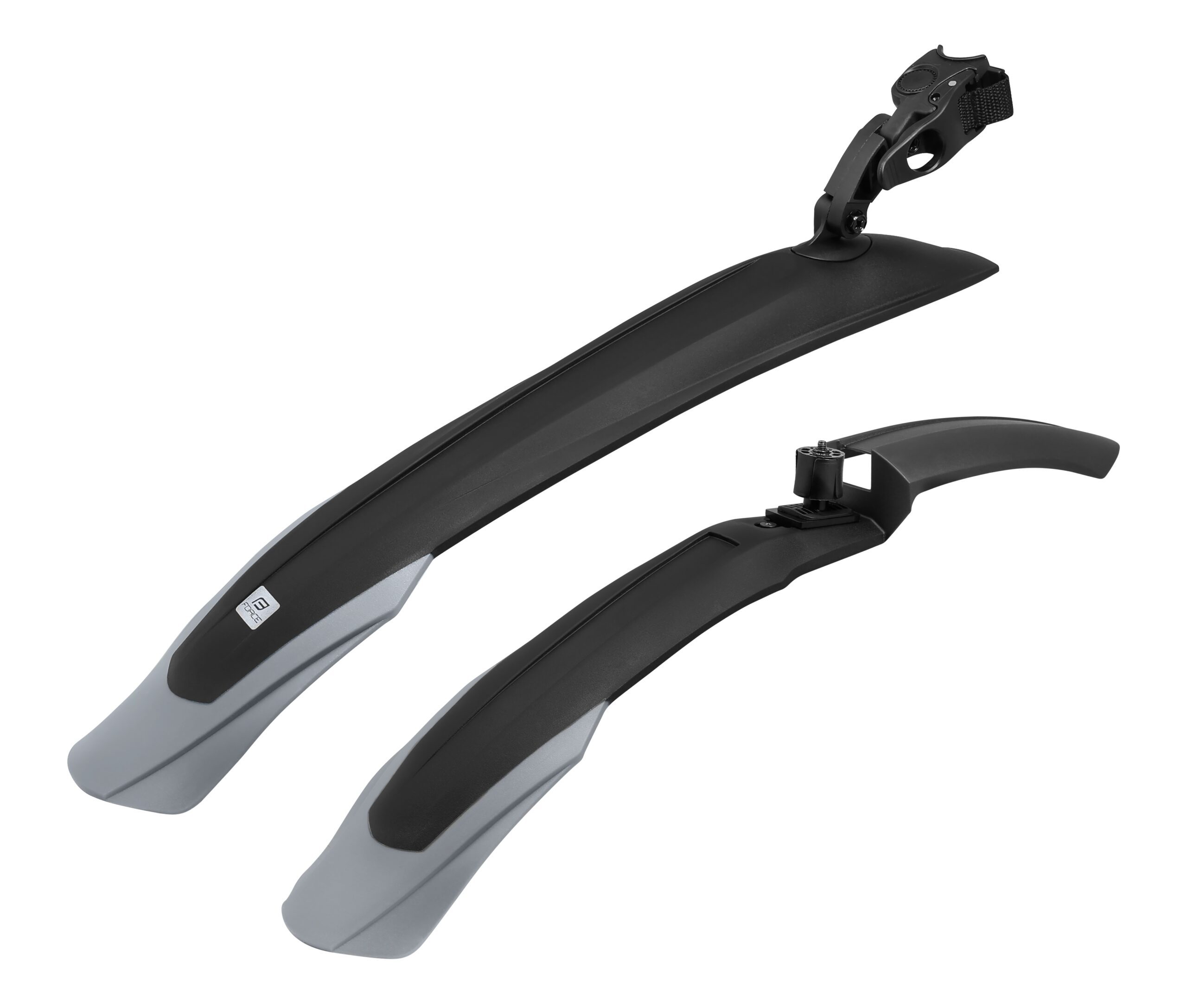 mudguards FORCE WARD, 24″-29″ plastic, black-grey