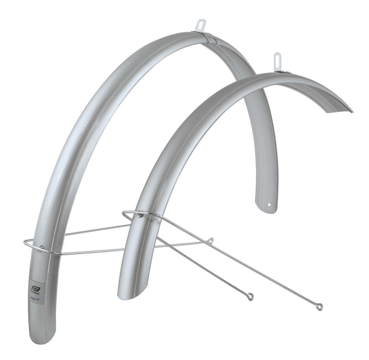 mudguards FORCE48 Aluflex 28″ ECO +struts,silv