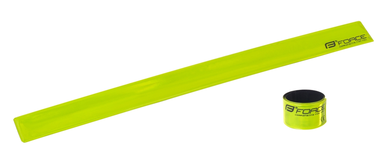 reflective band FORCE, selfretracting 38 cm yellow