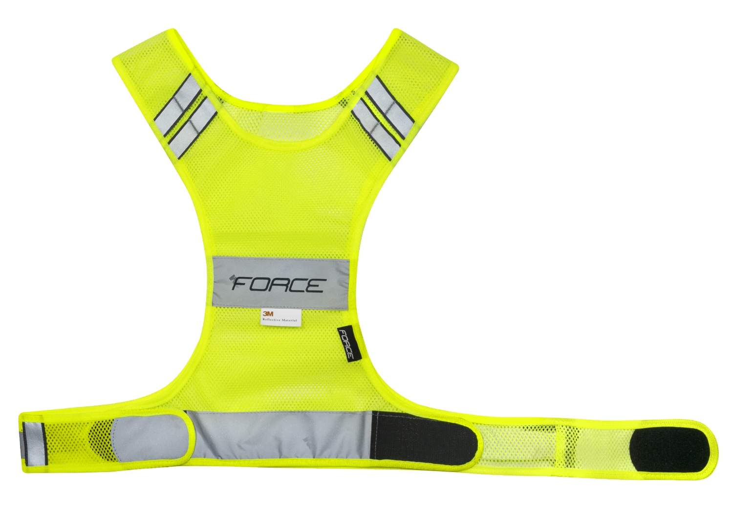 reflective vest FORCE SPORT, velcro, fluo